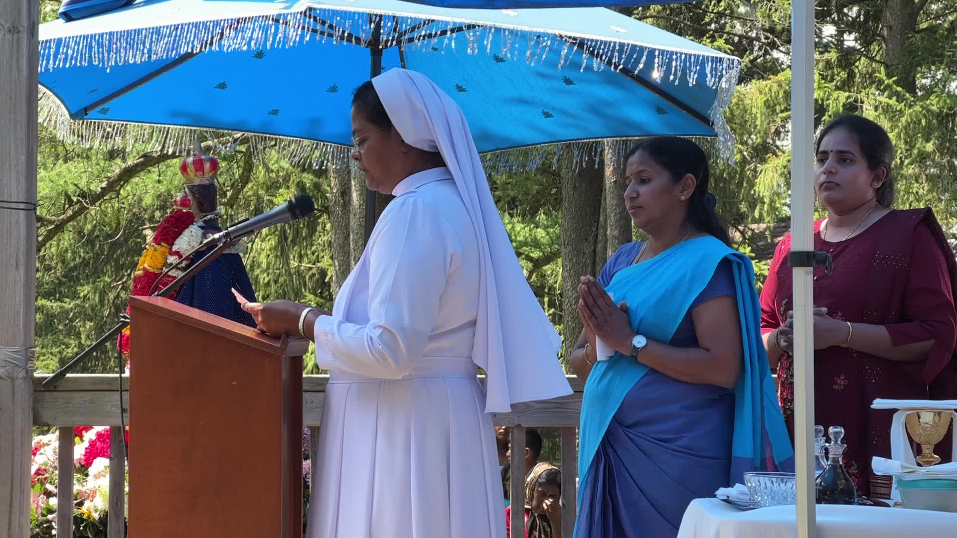 Tamil Catholics take part in the Feast of our Lady of Madhu