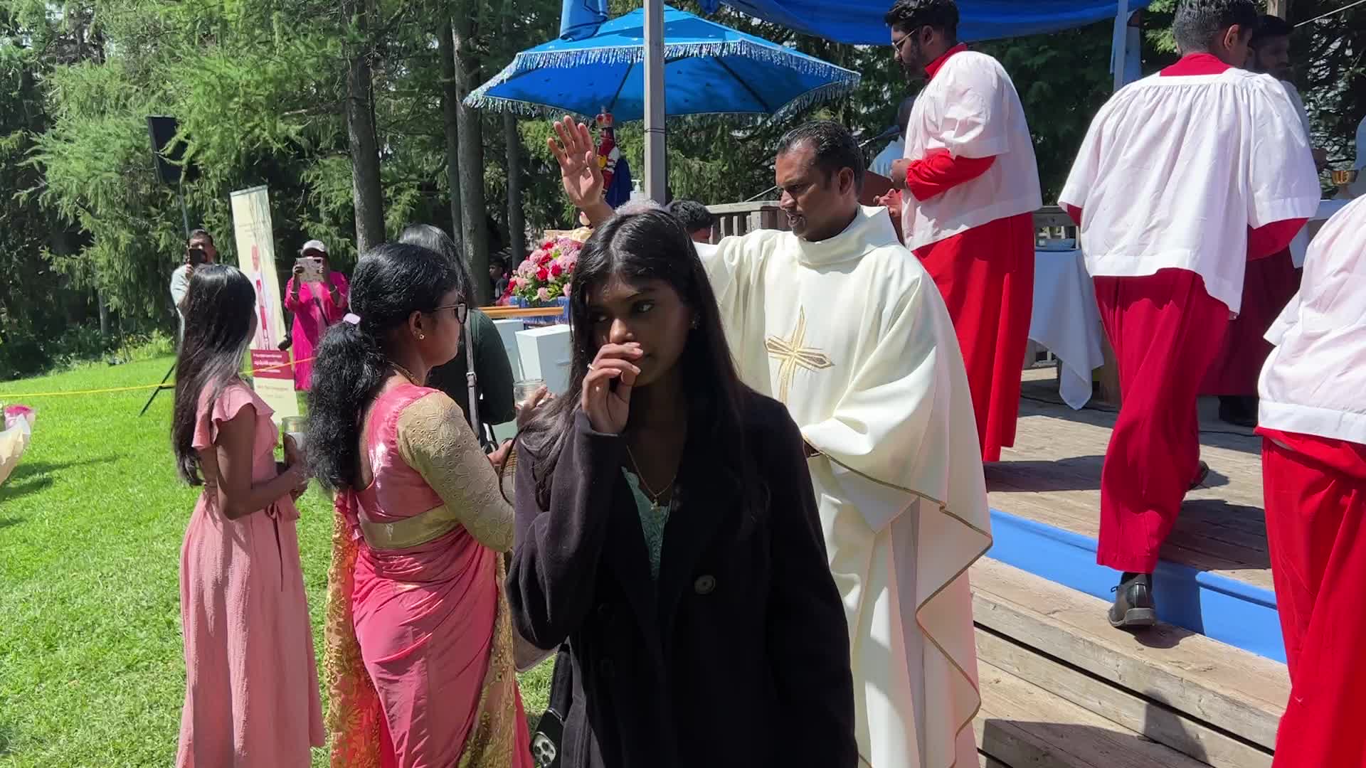 Tamil Catholics take part in the Feast of our Lady of Madhu