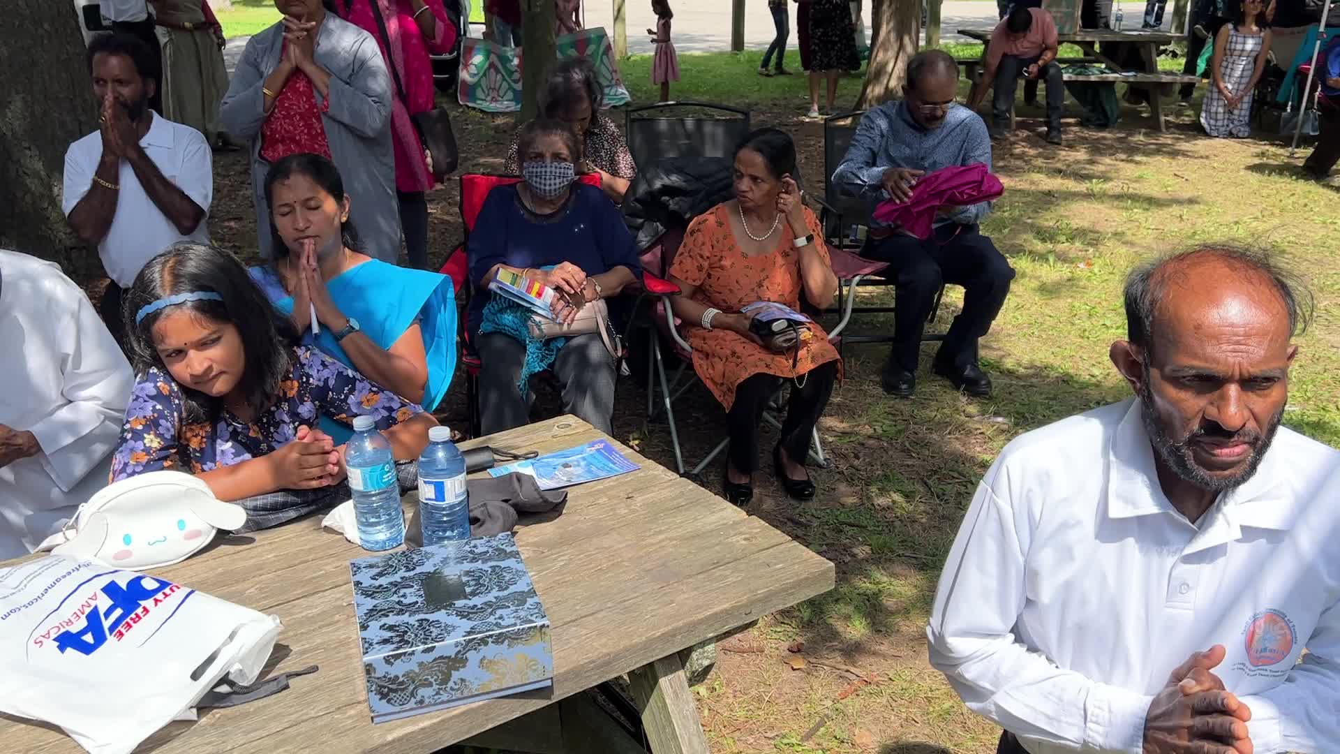 Tamil Catholics take part in the Feast of our Lady of Madhu