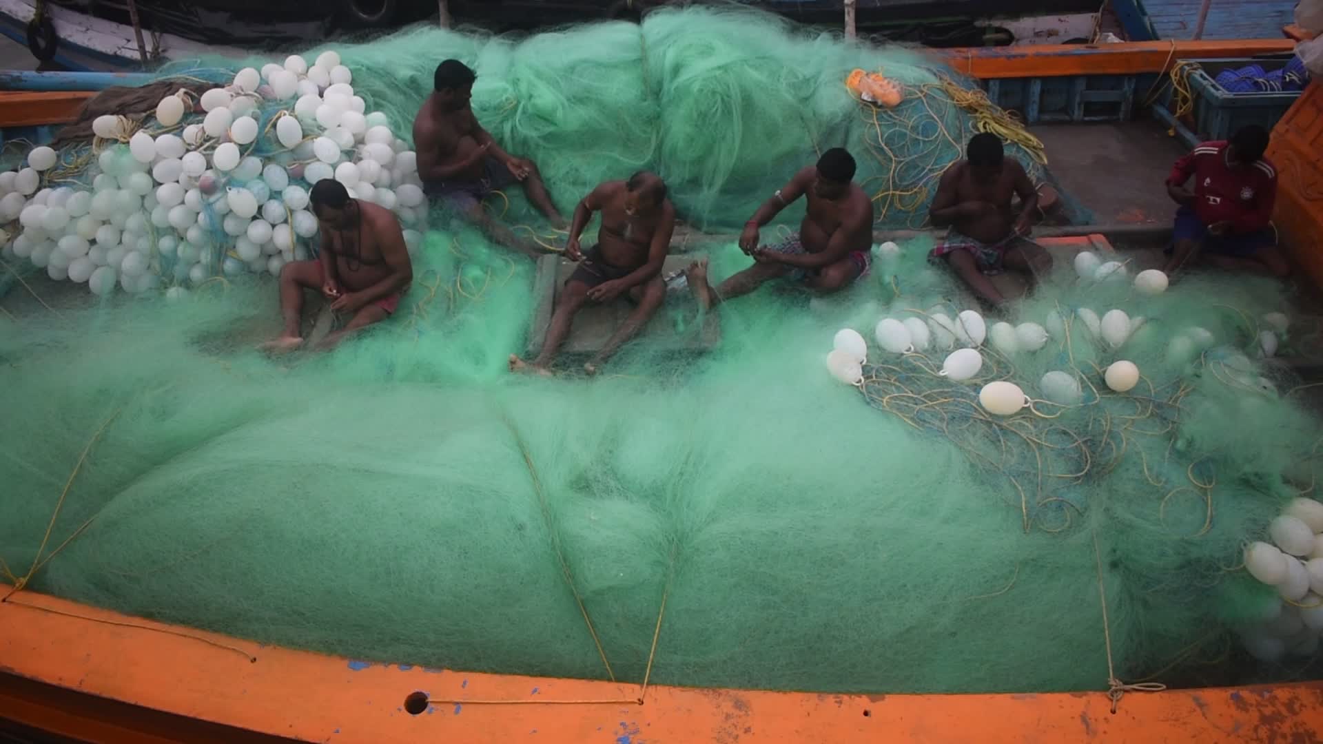 Daily life in Fraserganj Fishing Harbour, West Bengal