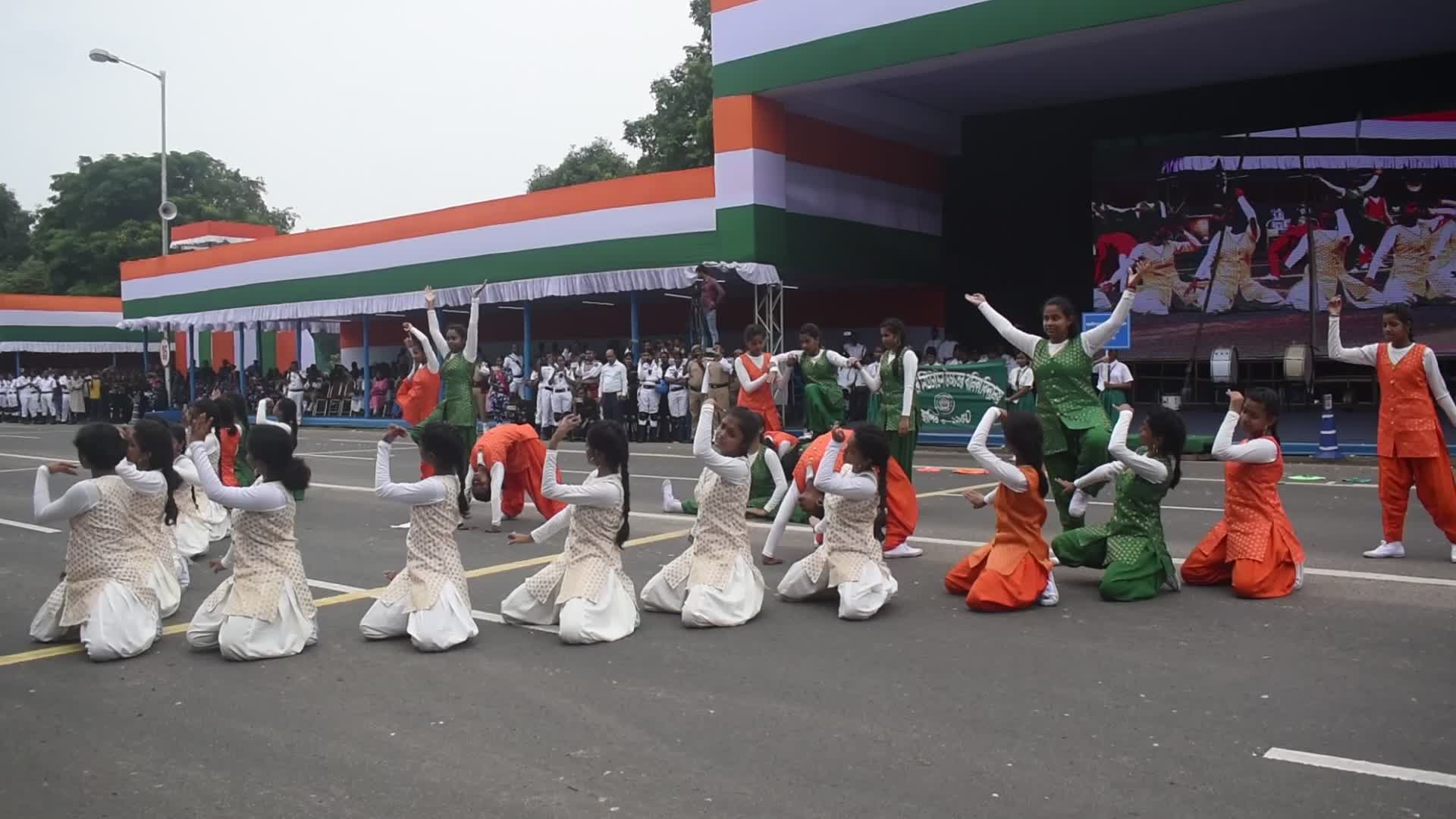 Full-dress rehearsal for India's Independence Day celebrations, in Kolkata, India