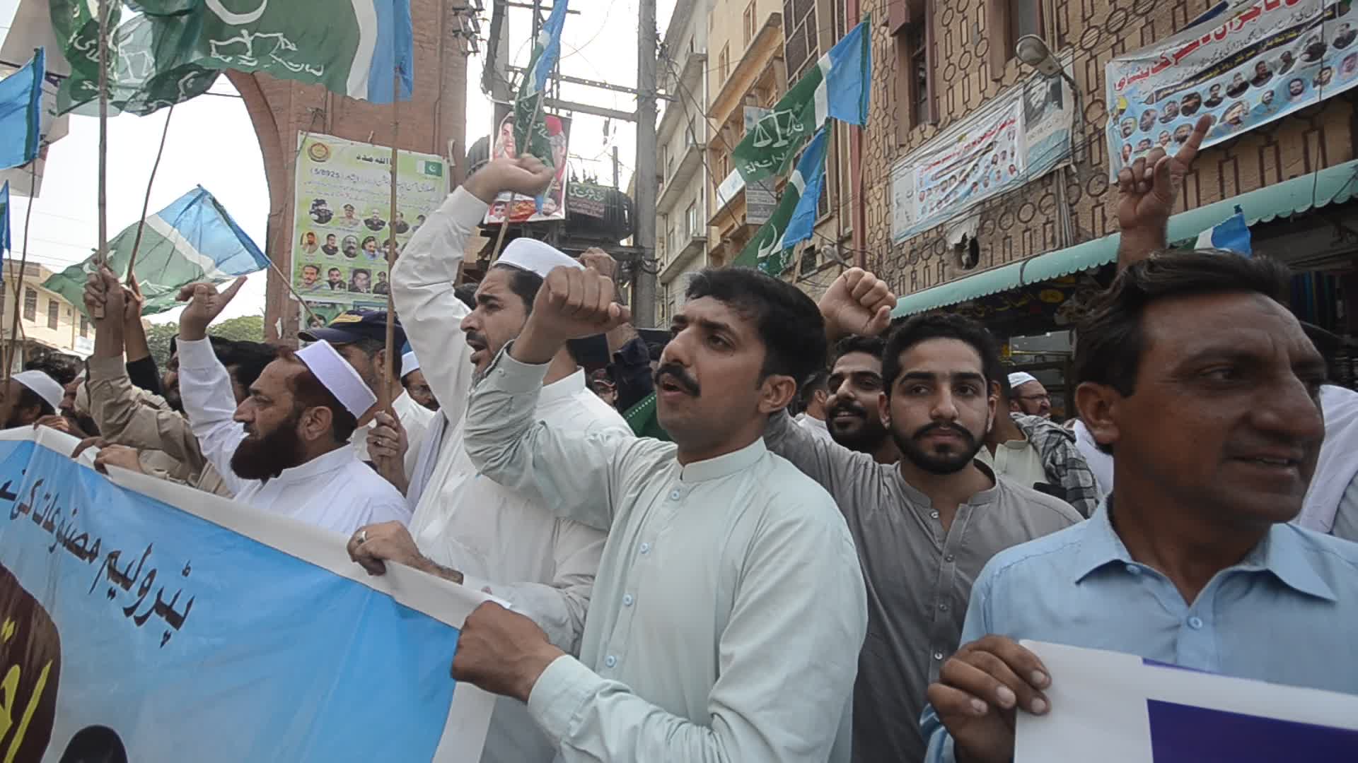Protest against inflation and rising fuel prices in Peshawar
