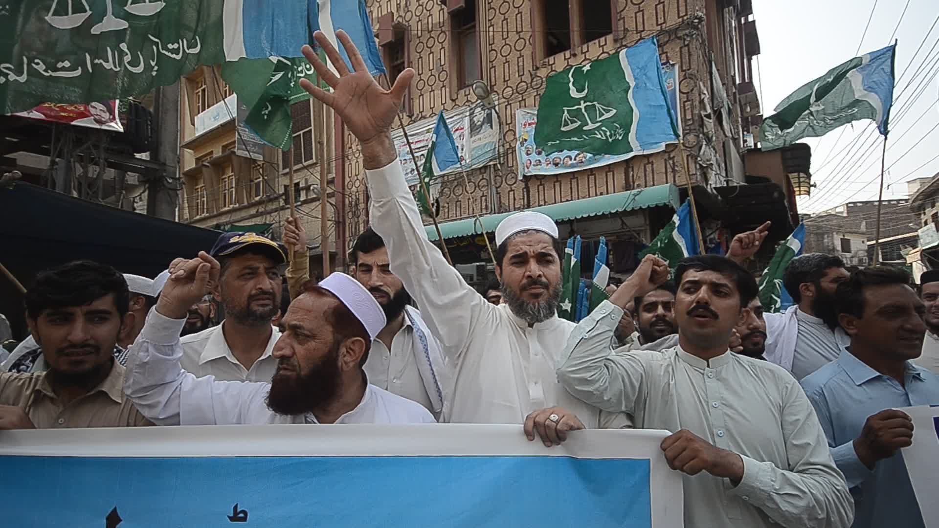 Protest against inflation and rising fuel prices in Peshawar
