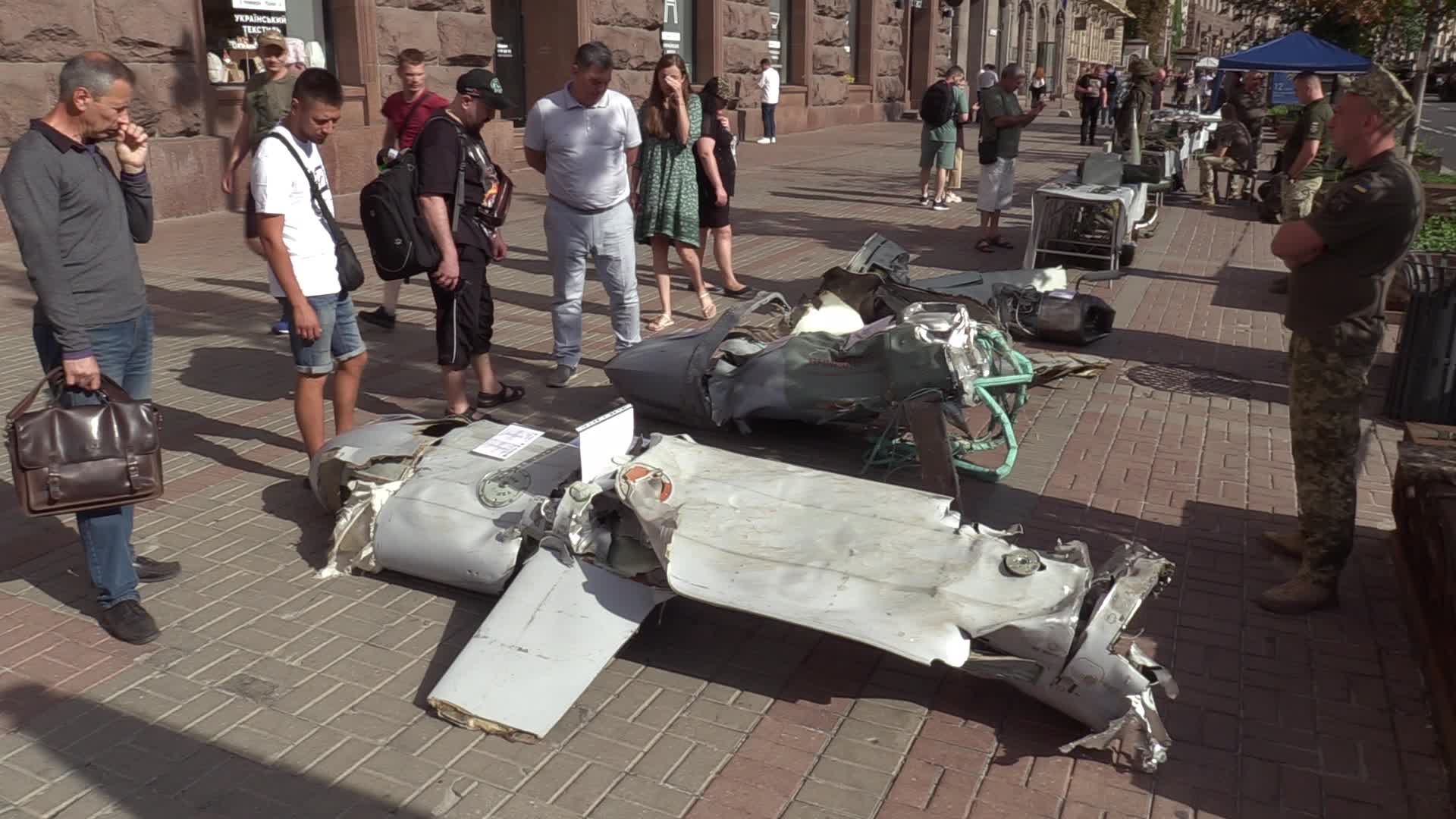 Captured Russian military vehicles displayed ahead of Independence Day celebrations in Kyiv, amid Russia's invasion of Ukraine