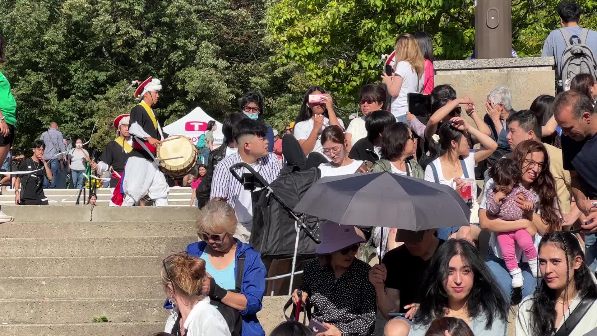 Korean musicians perform traditional Samulnori percussion music
