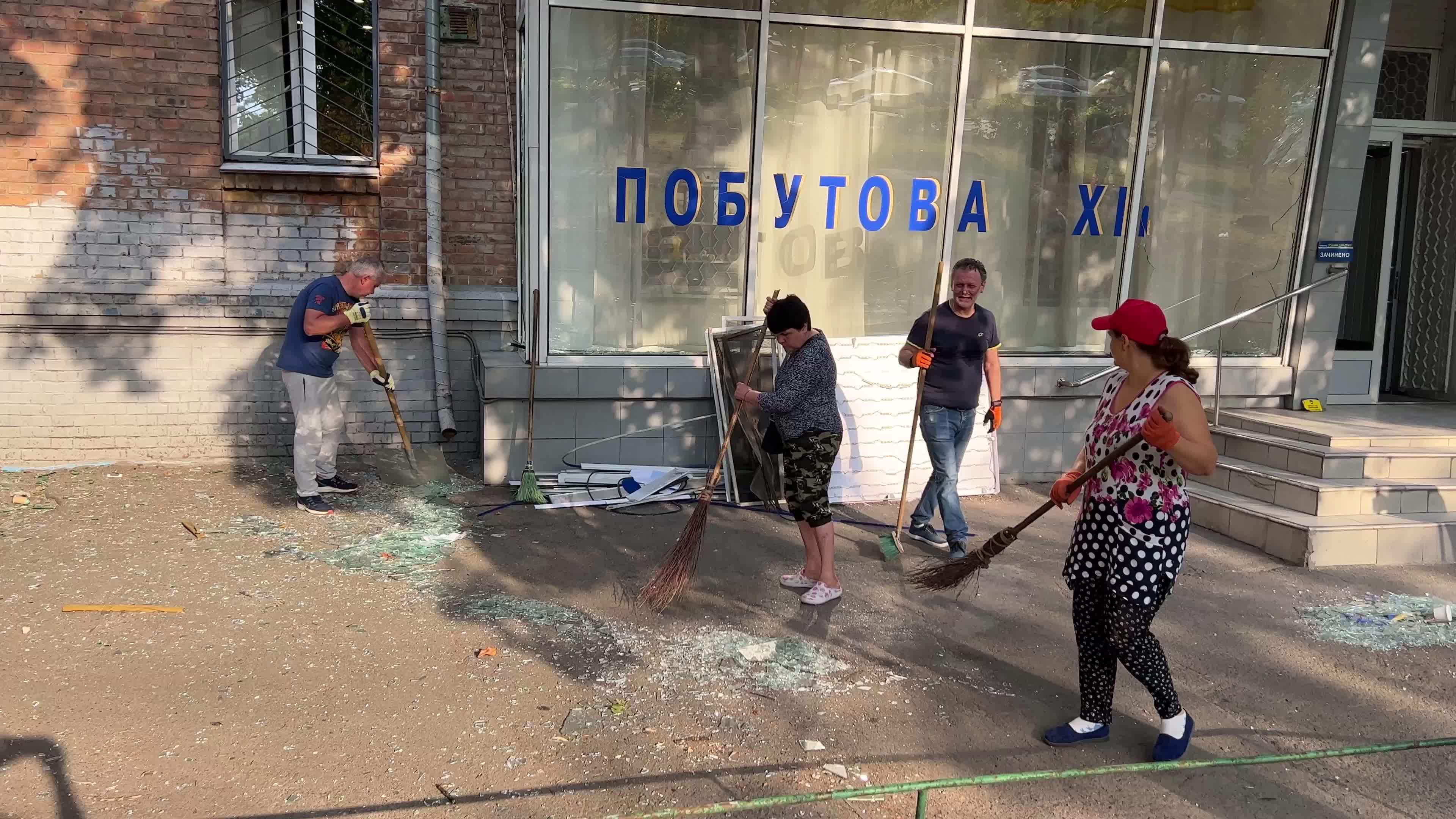 Russian missile strike in Kyiv