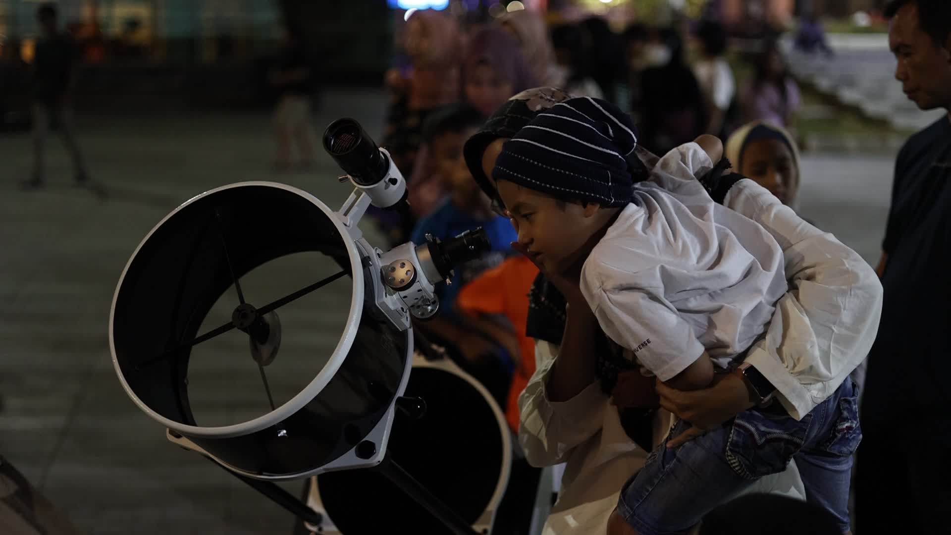 Blue Moon Rises Over Jakarta, Indonesia