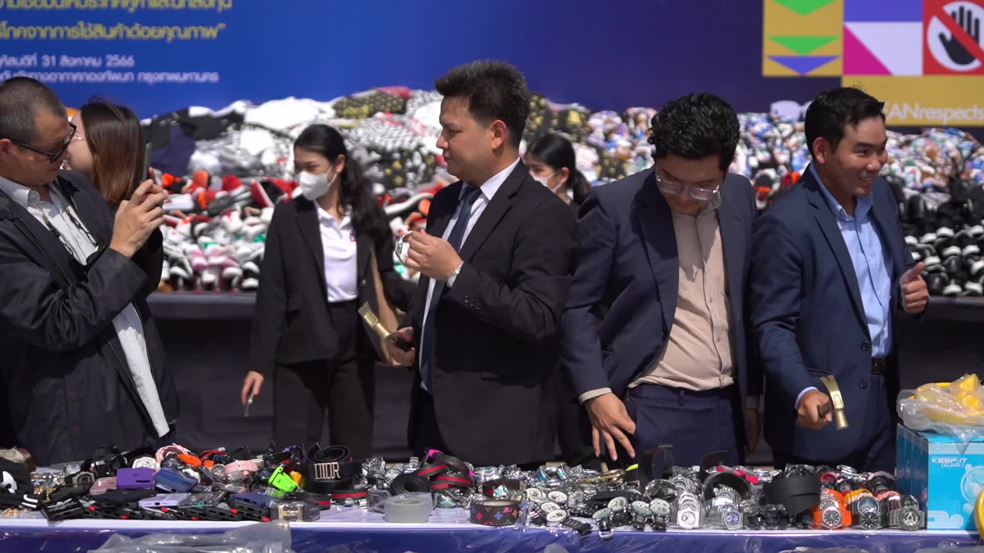 Thai Destruction of Confiscated Counterfeit and Pirated Goods.