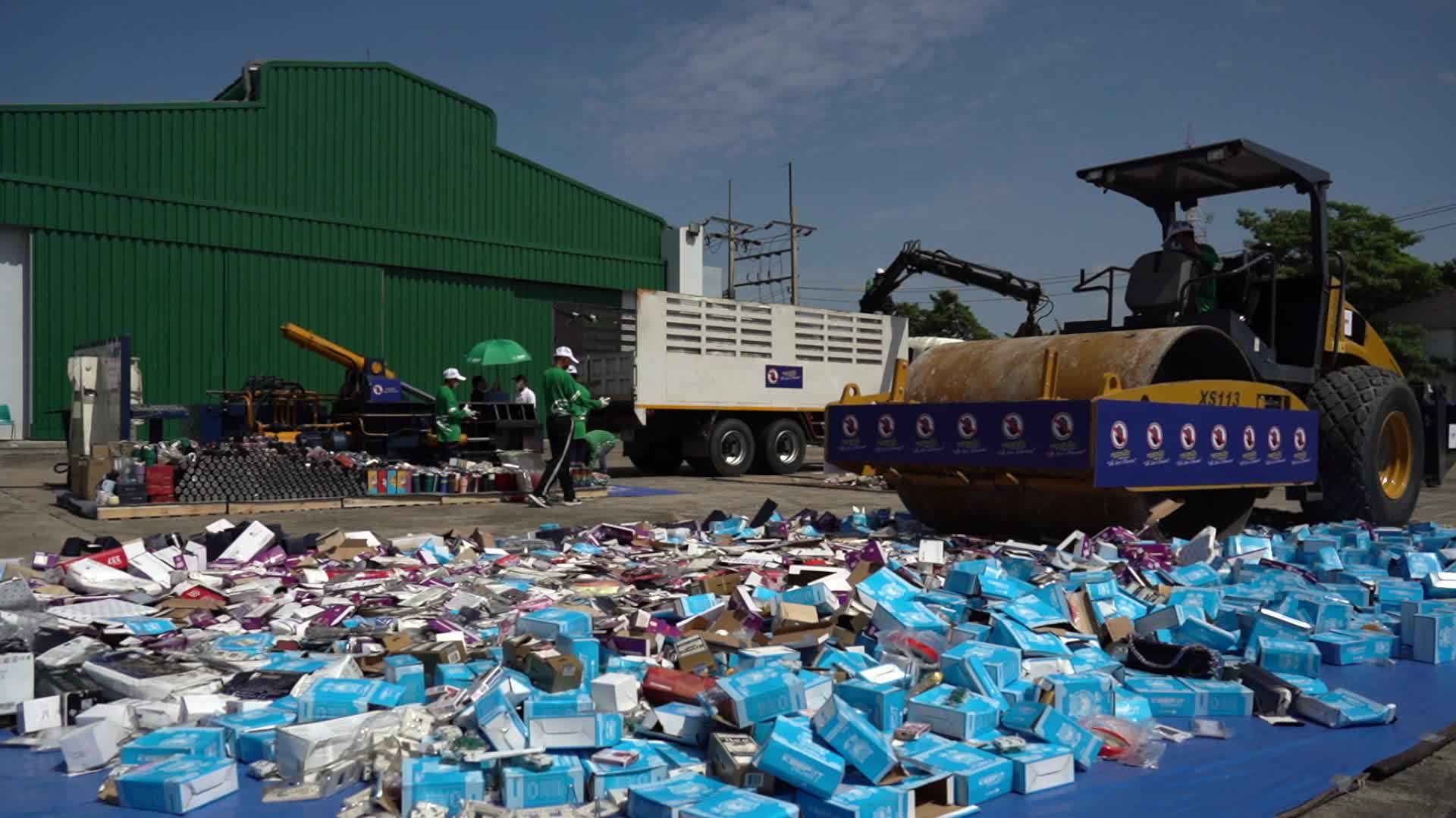 Thai Destruction of Confiscated Counterfeit and Pirated Goods.