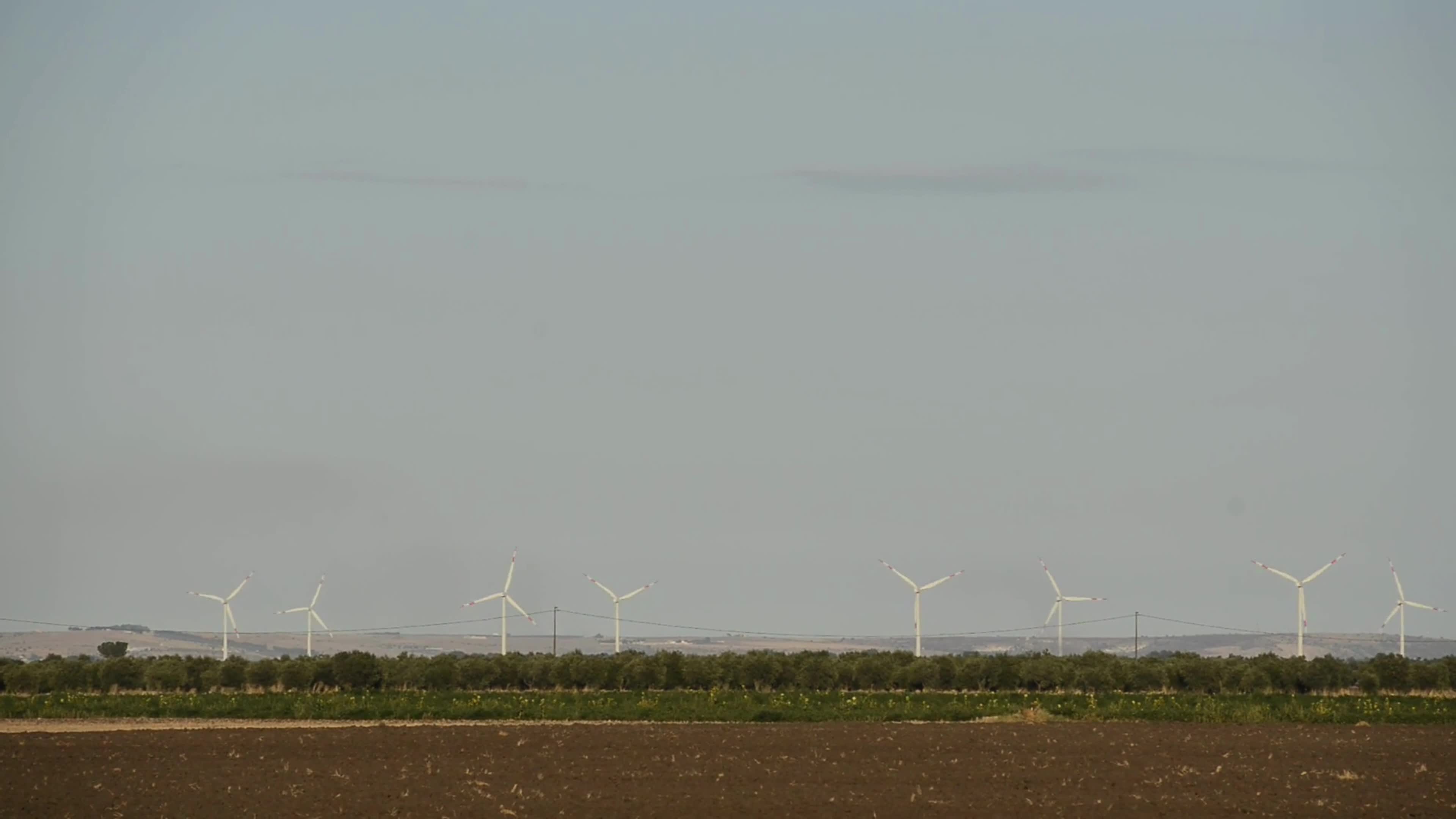 Wind Turbines In Puglia, Italy