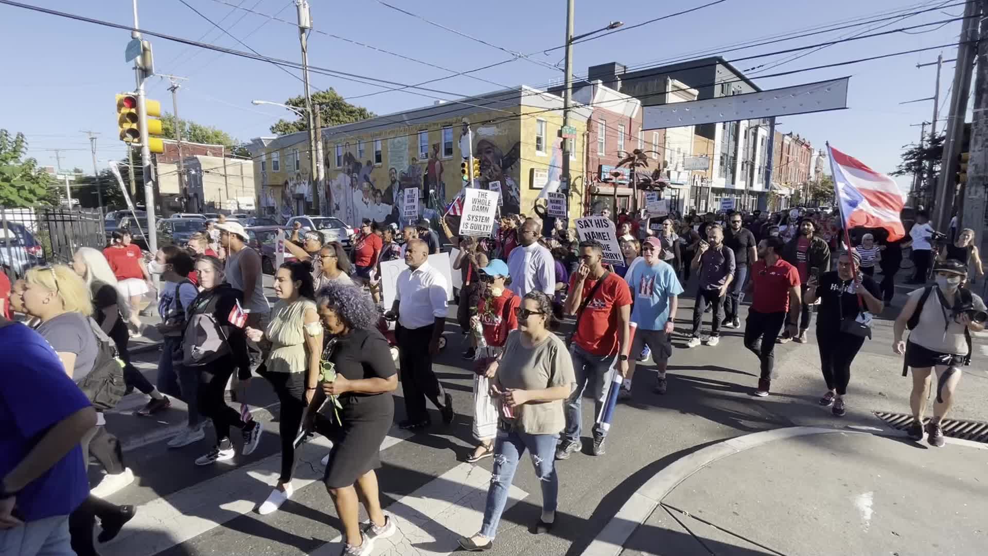 Protestors Demands Justice for Eddy Irizarry during Police Accountability Protest in Philadelphia, PA