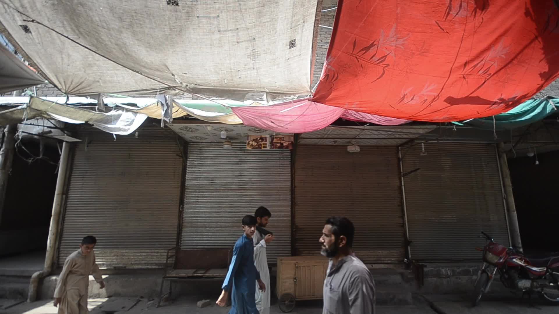 Peshawar Businesses Stage Shutter Down Strike in Protest of Inflation