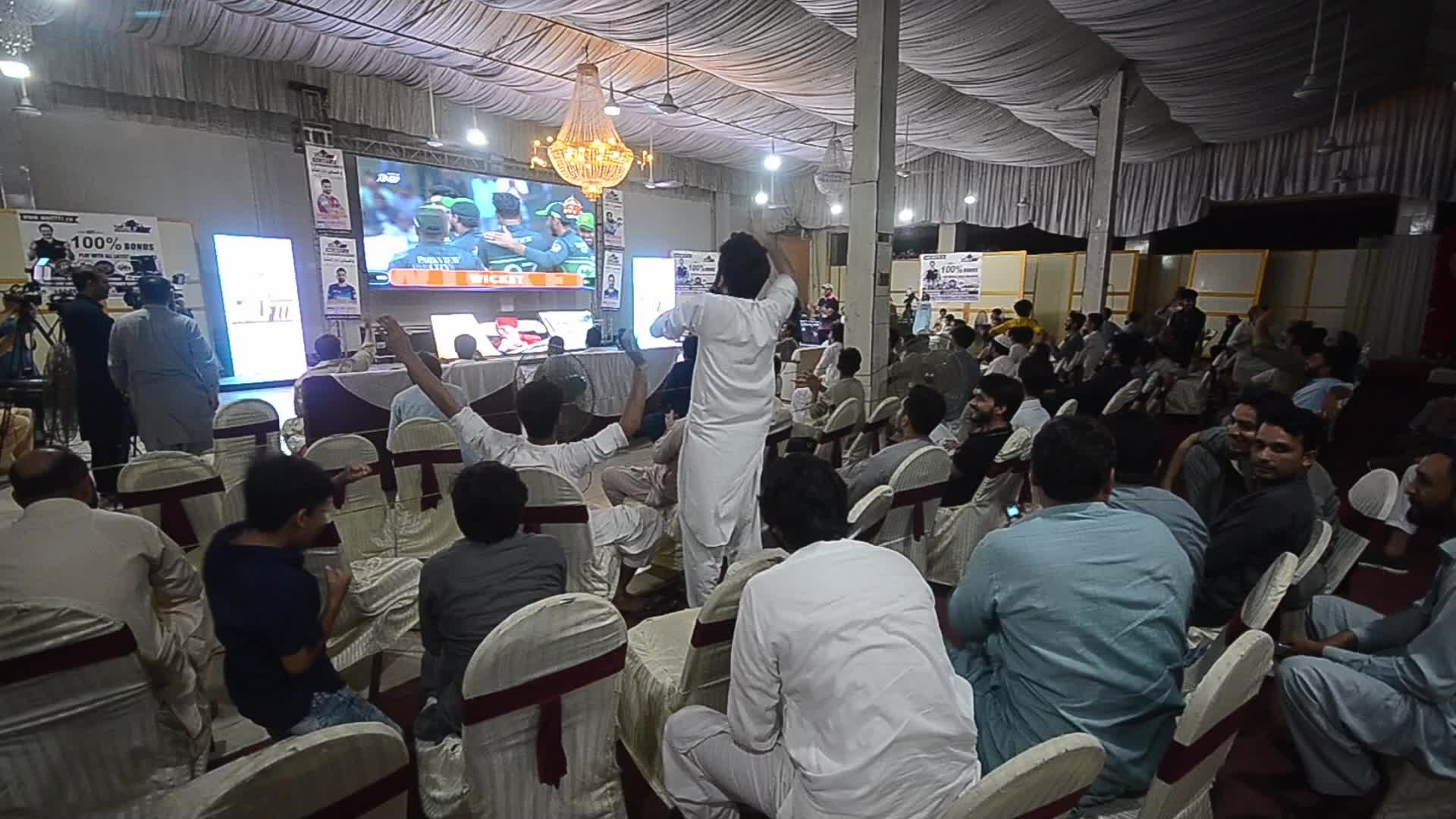 Pakistani fans are watching the live broadcast of the Cricket Asia Cup