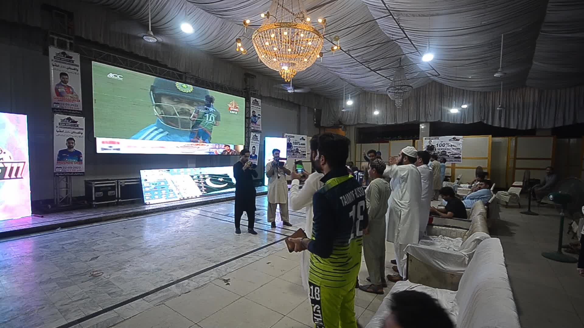 Pakistani fans are watching the live broadcast of the Cricket Asia Cup