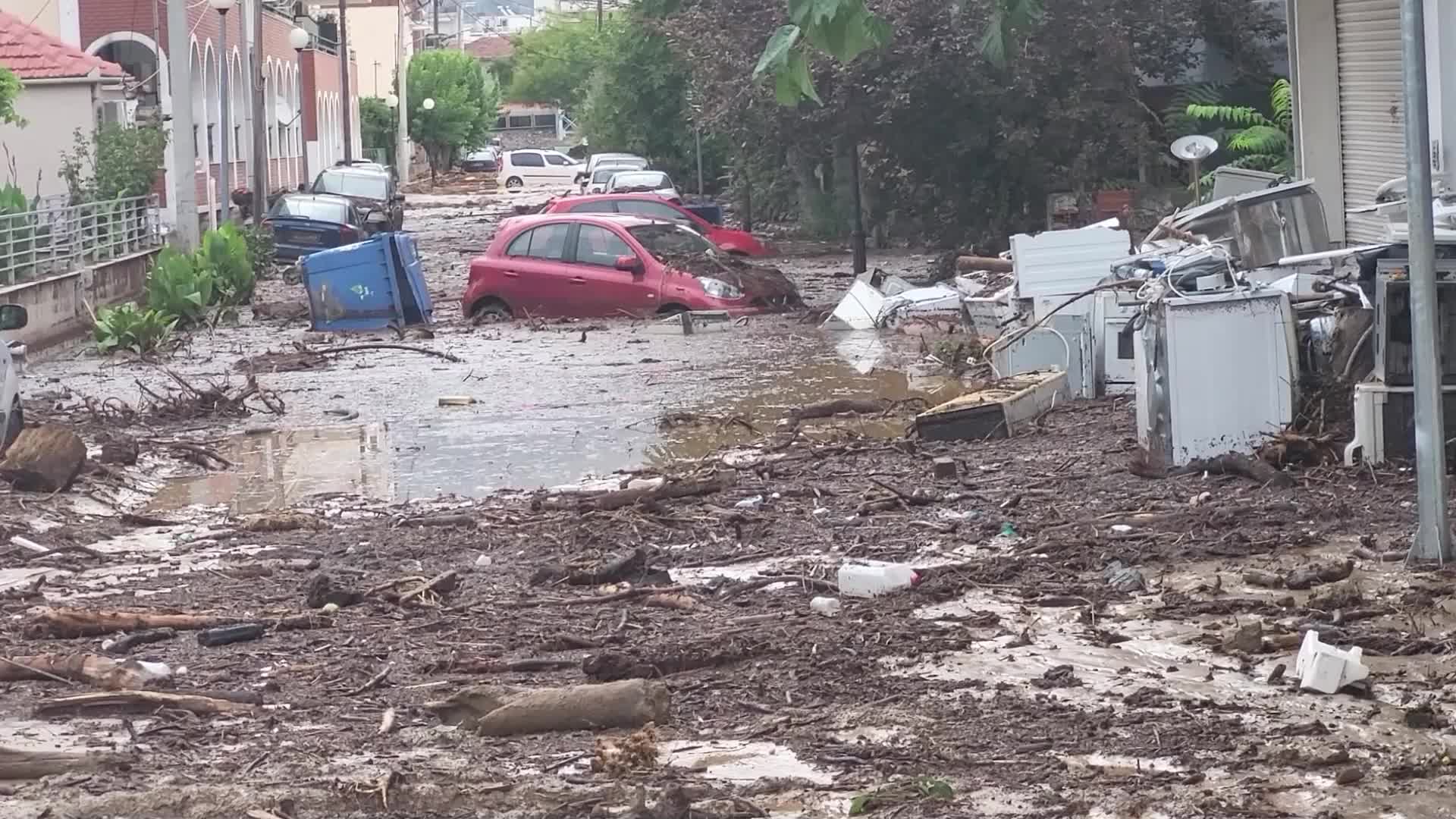 City of Volos hit by record rain and flash floods
