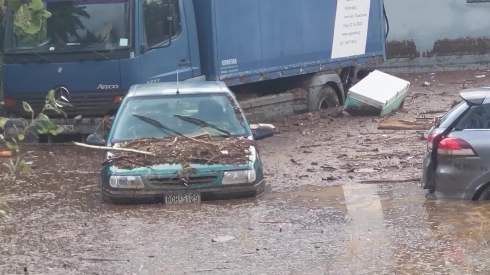 City of Volos hit by record rain and flash floods