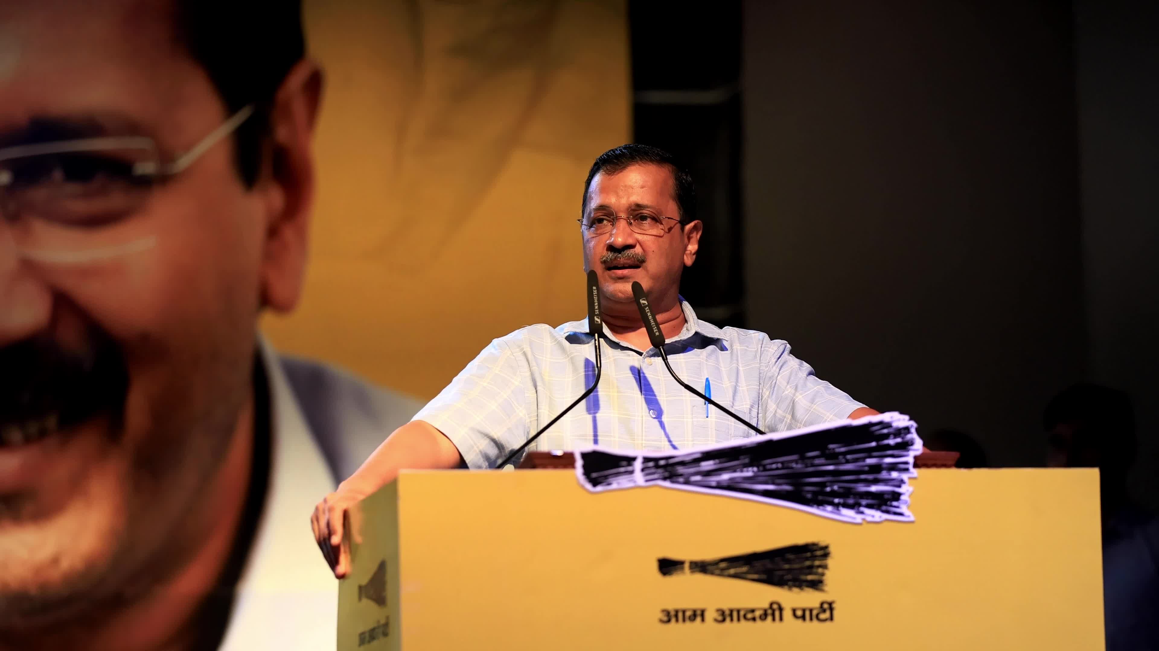 Delhi CM Arvind Kejriwal and Punjab CM Bhagwant Maan In Jaipur