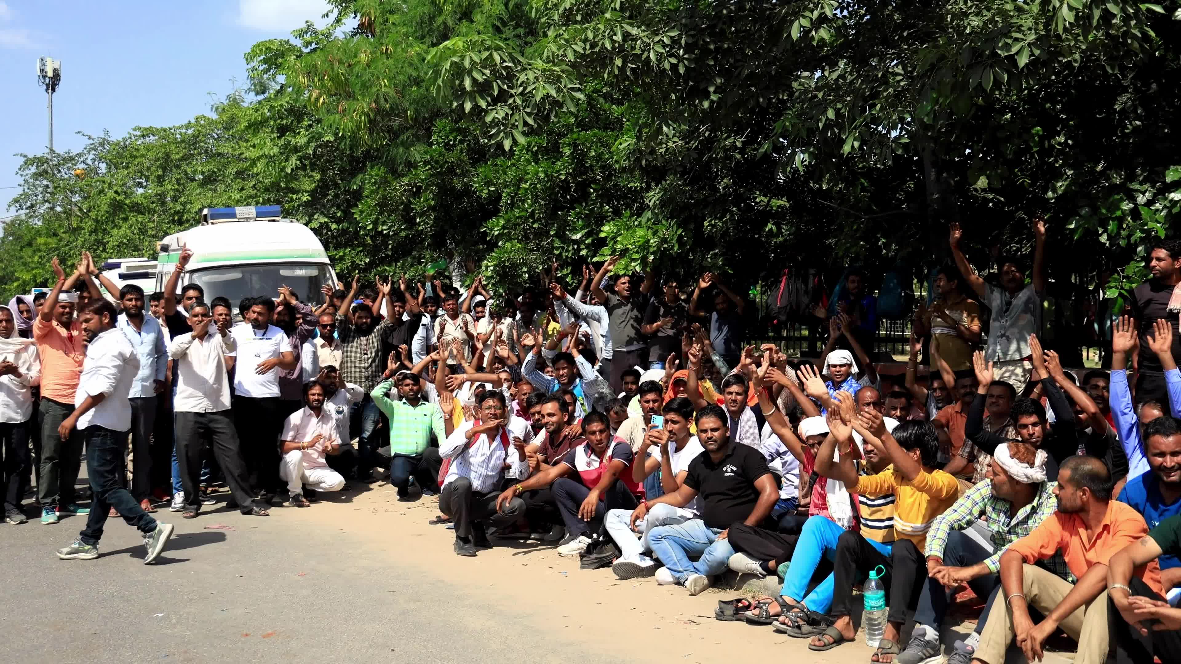 Ambulance Workers Protest In Jaipur