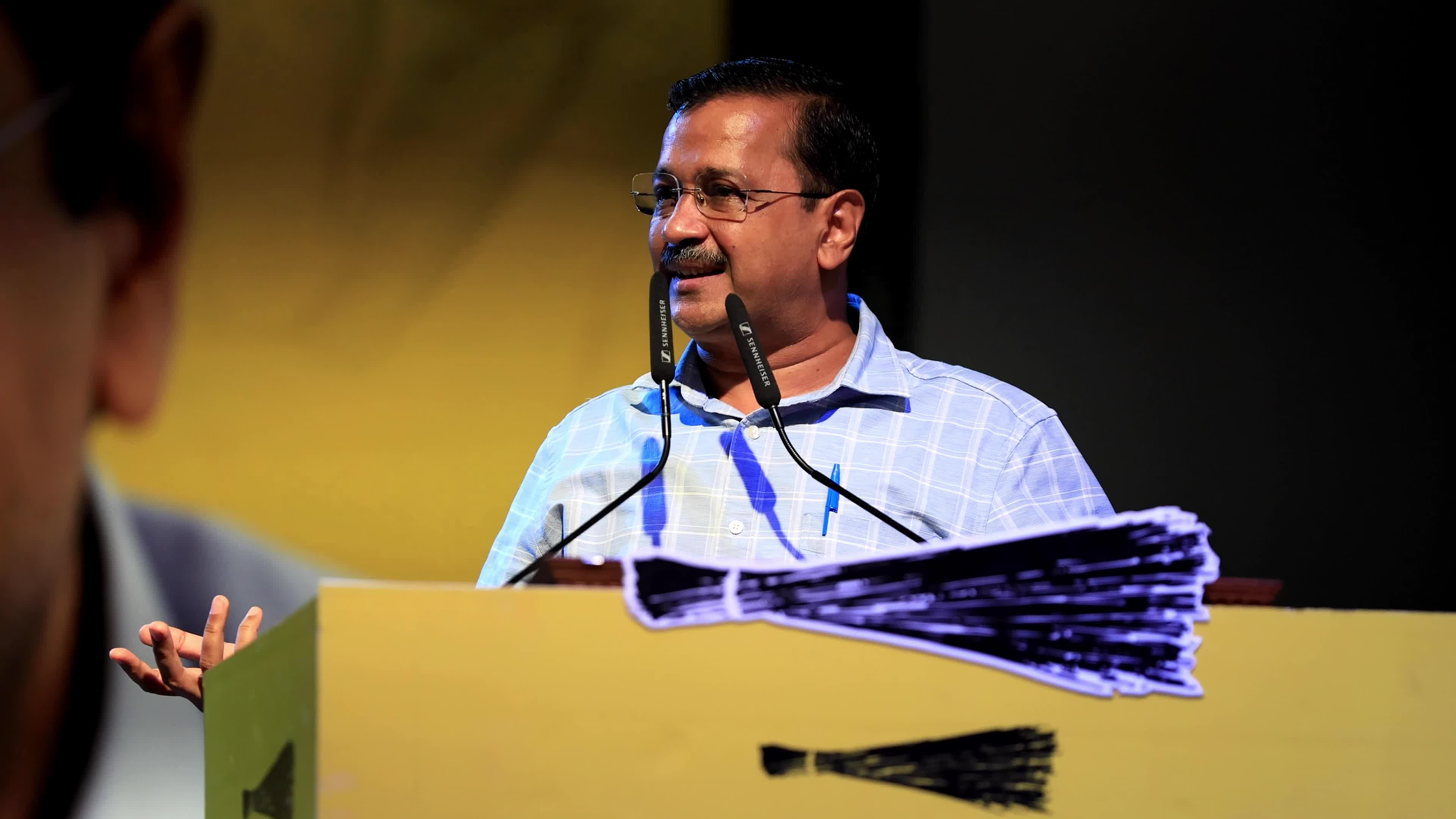Delhi CM Arvind Kejriwal and Punjab CM Bhagwant Maan In Jaipur