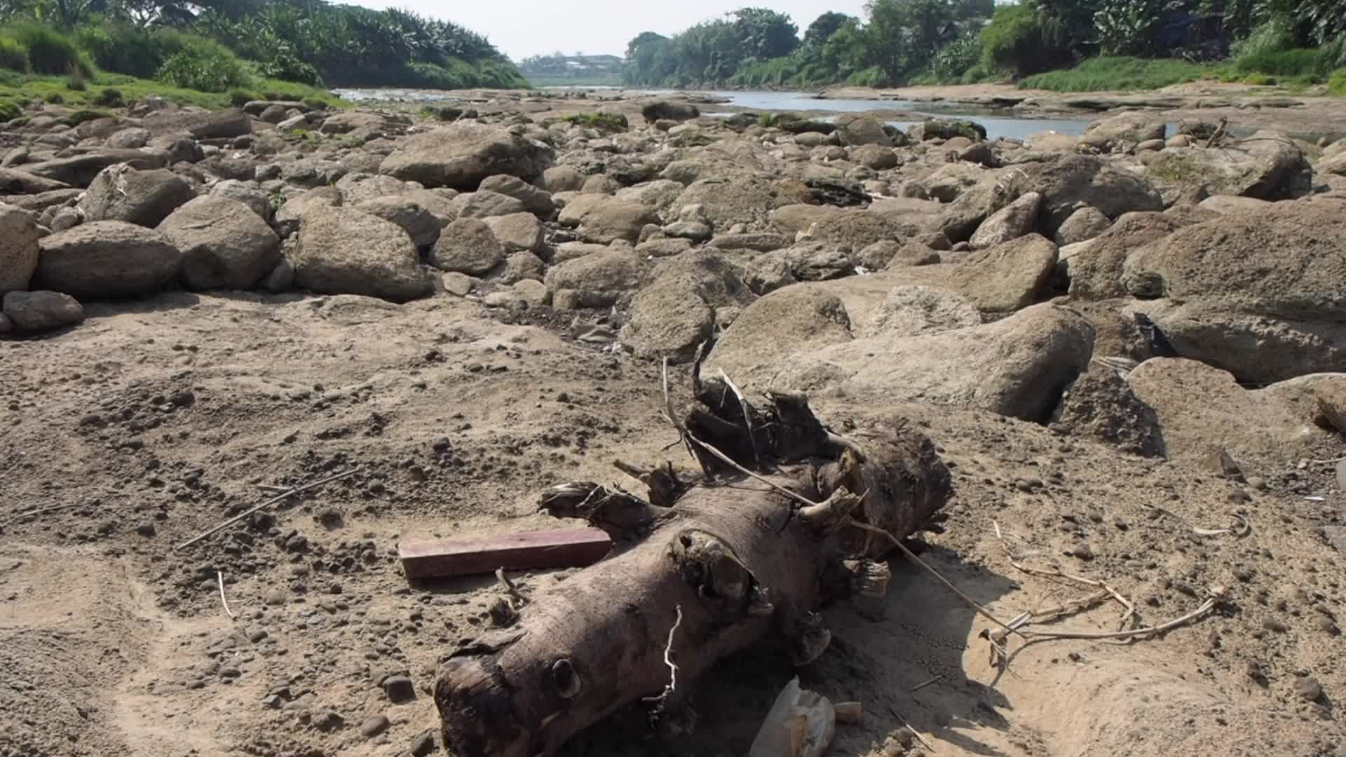 Drought-Induced Low Water Levels in Cisadane River, Tangerang