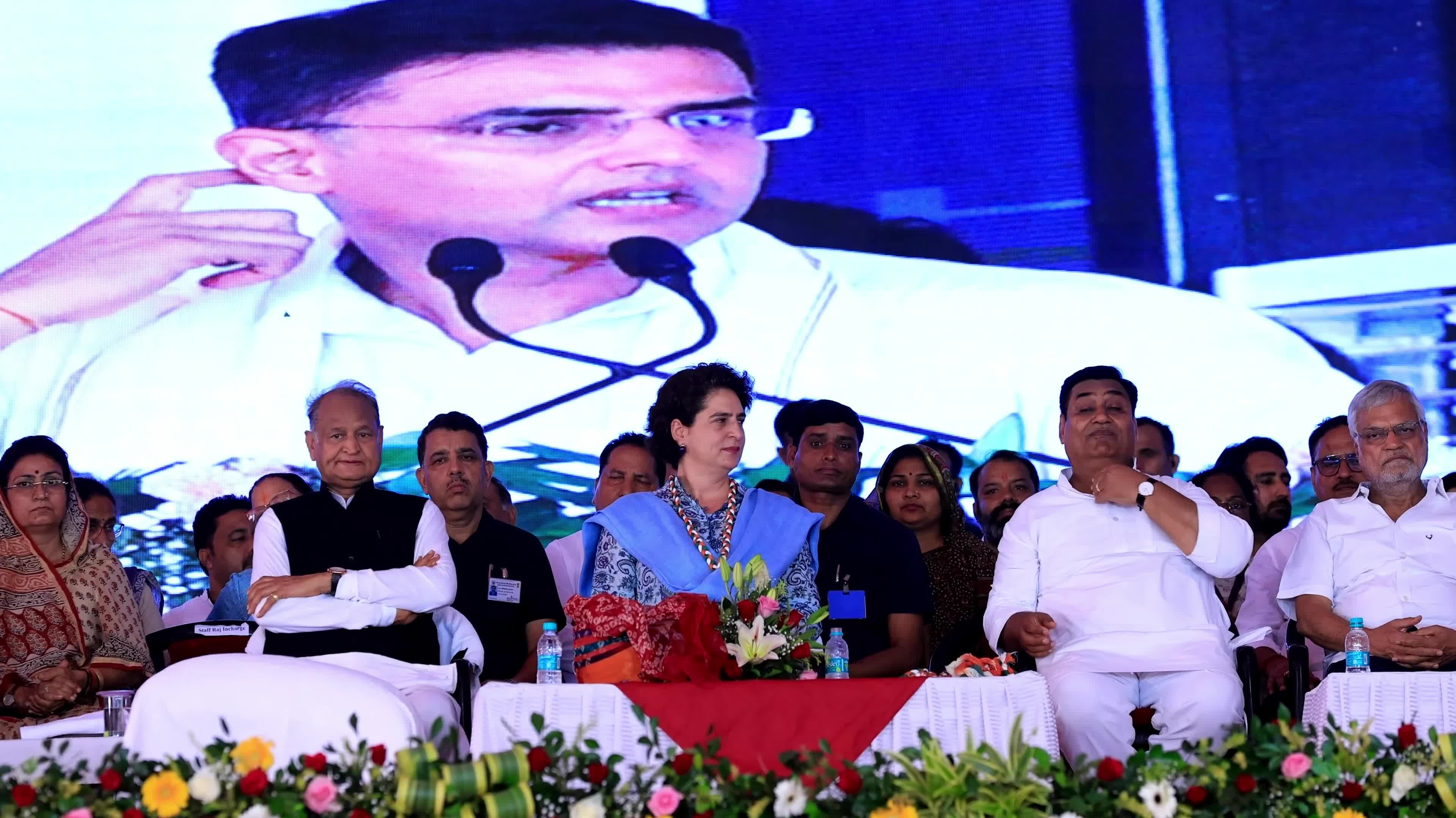 AICC General Secretary Priyanka Gandhi Vadra at Public Rally In Rajasthan 