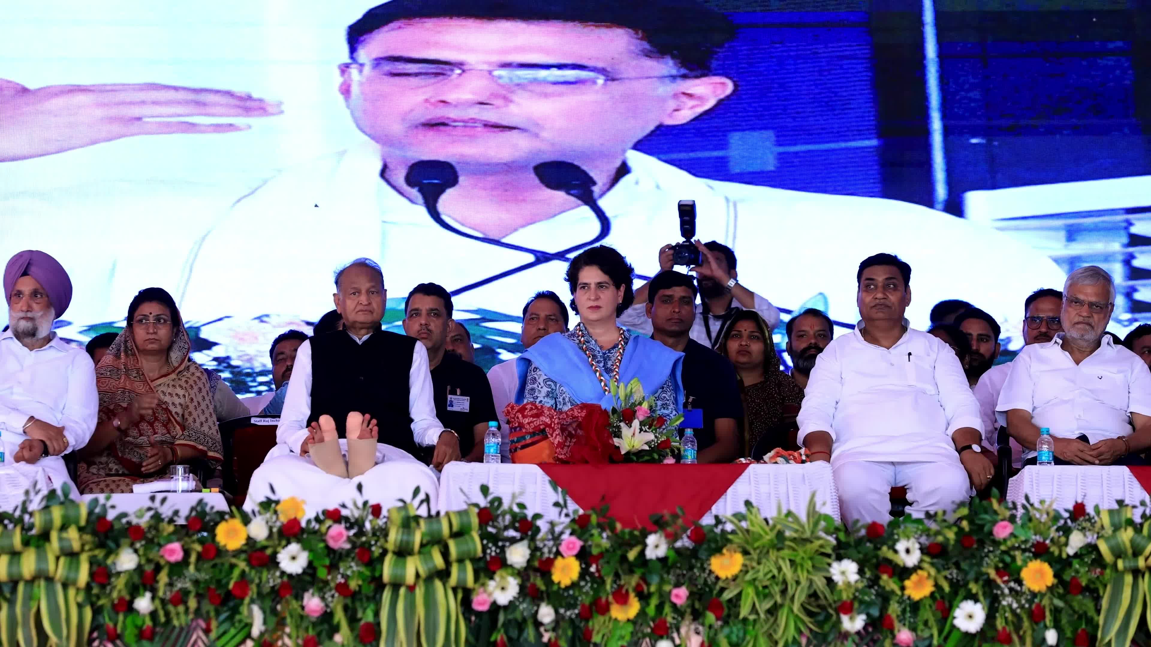 AICC General Secretary Priyanka Gandhi Vadra at Public Rally In Rajasthan 