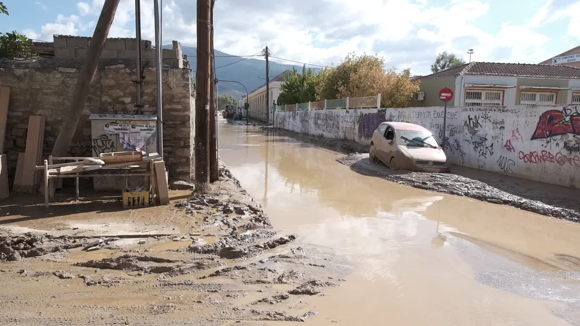 City Of Volos Hit By Record Rain And Flash Floods
