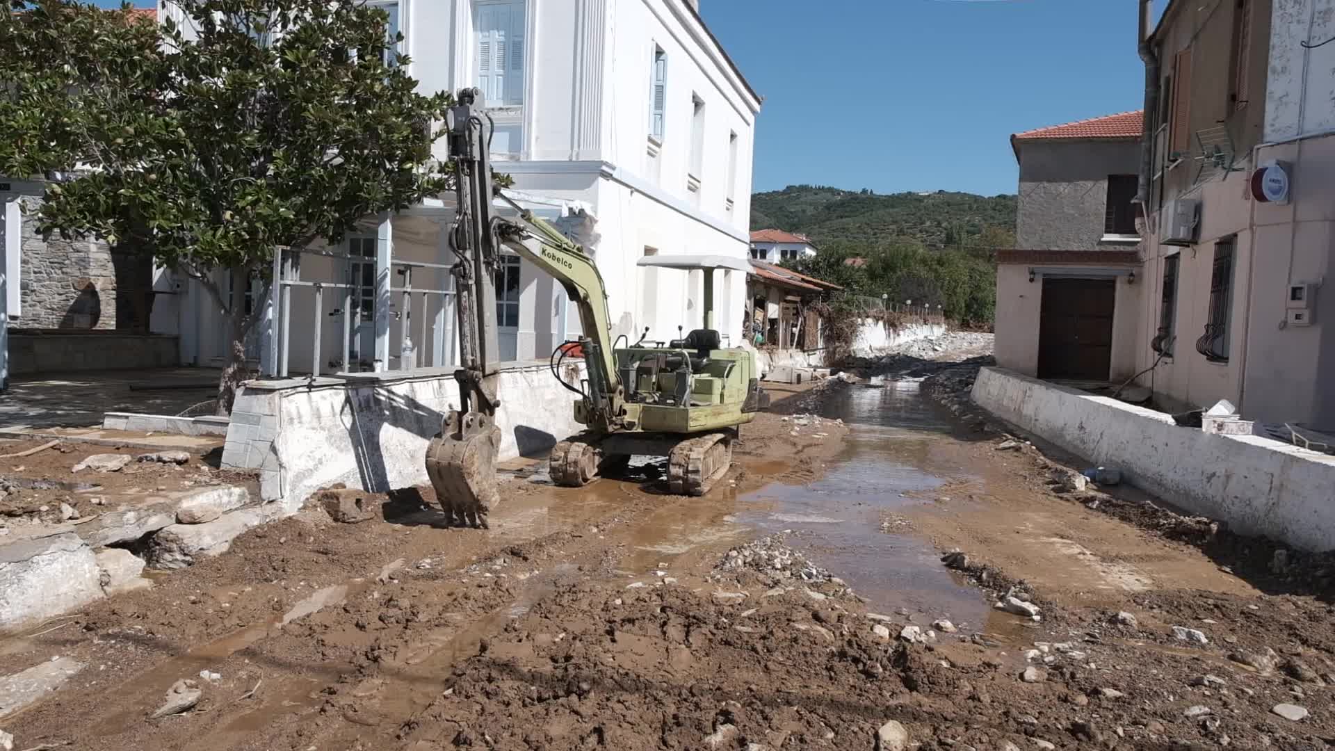 Milina Village Near Pelion Hit By Record Rain And Flash Floods
