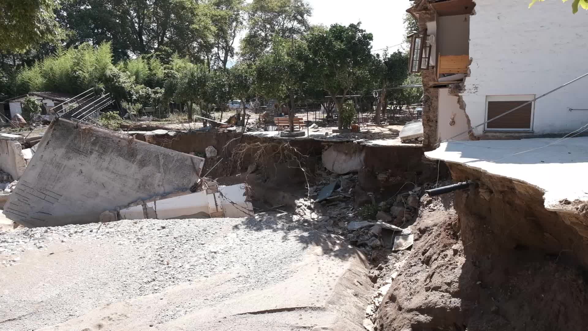 Milina Village Near Pelion Hit By Record Rain And Flash Floods