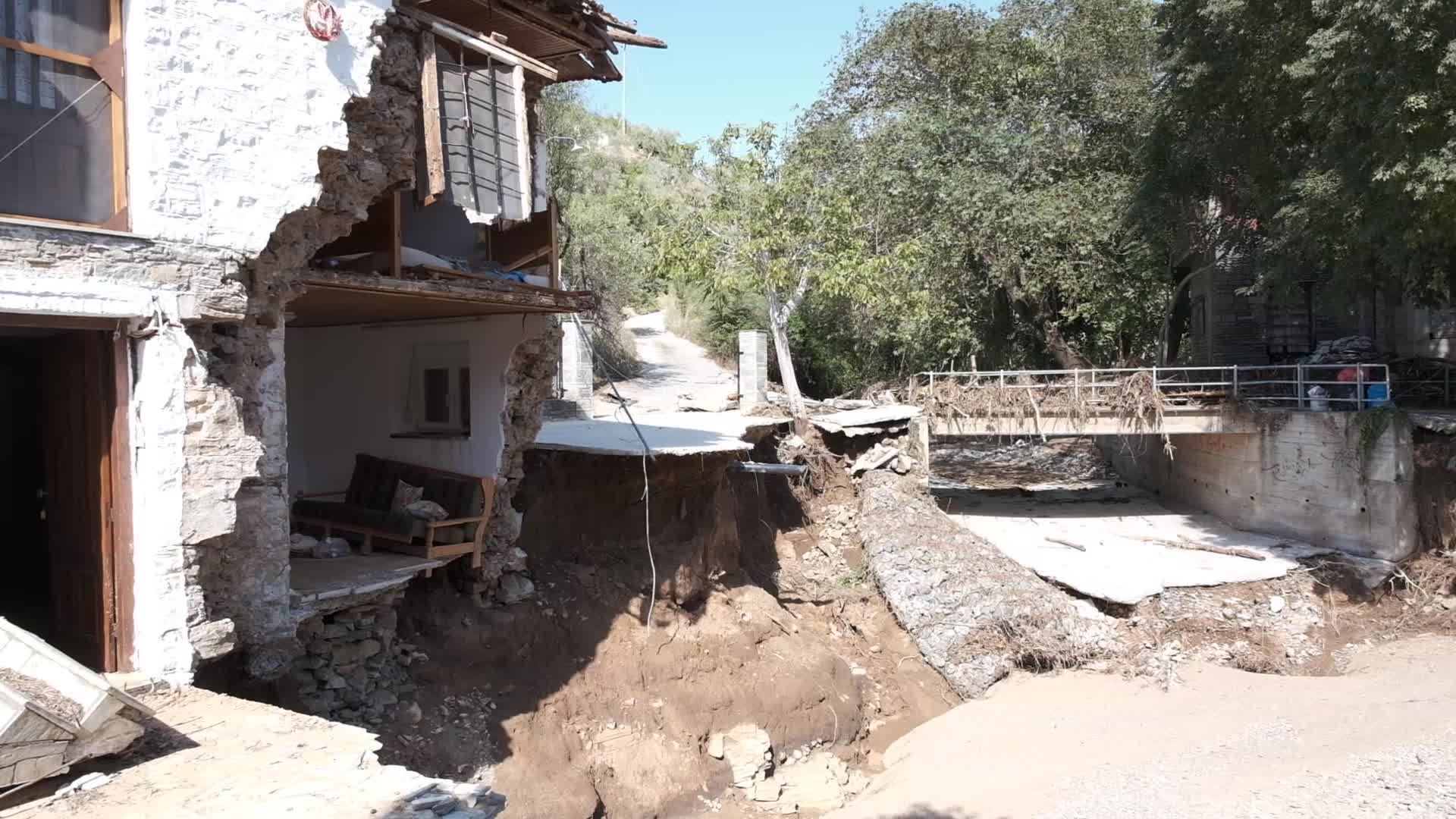 Milina Village Near Pelion Hit By Record Rain And Flash Floods