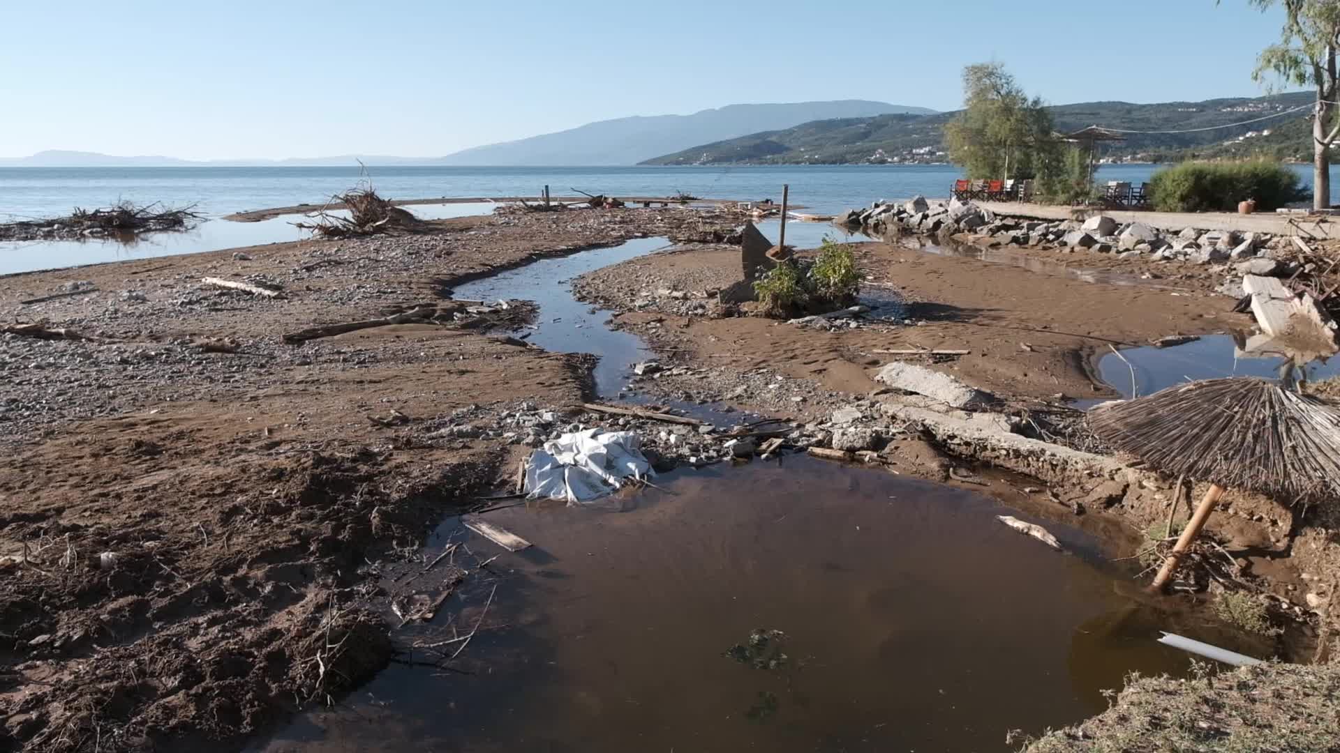 Milina Village Near Pelion Hit By Record Rain And Flash Floods