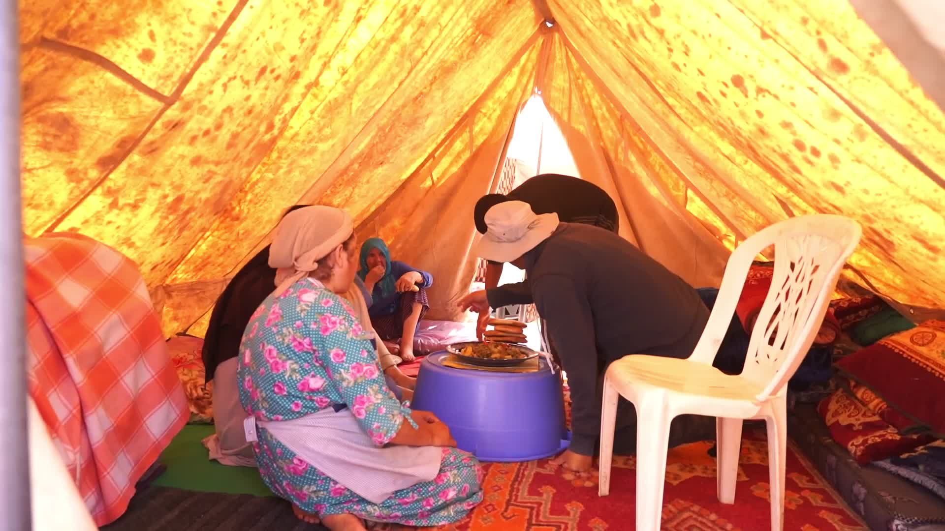 Field Hospital And Tent Camp In Morocco Following The Earthquake