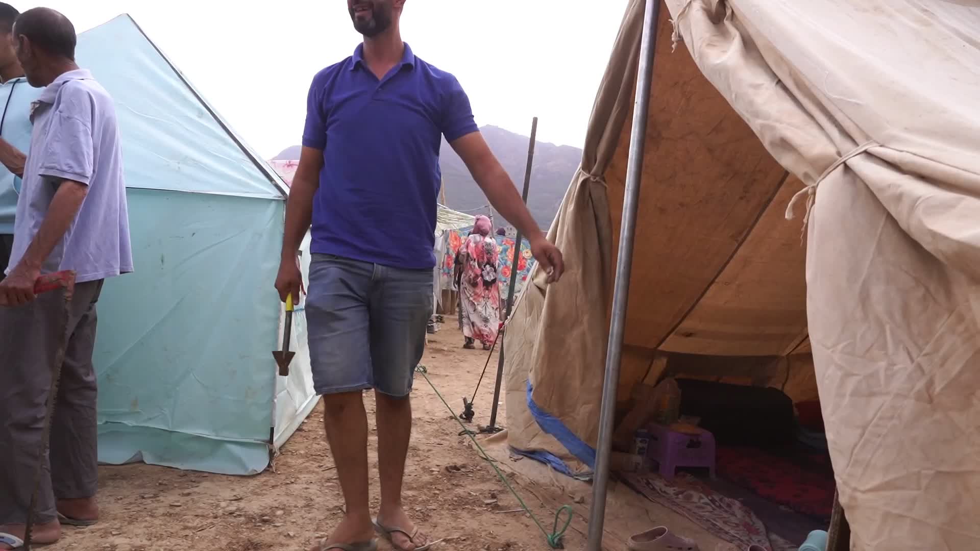 Field Hospital And Tent Camp In Morocco Following The Earthquake
