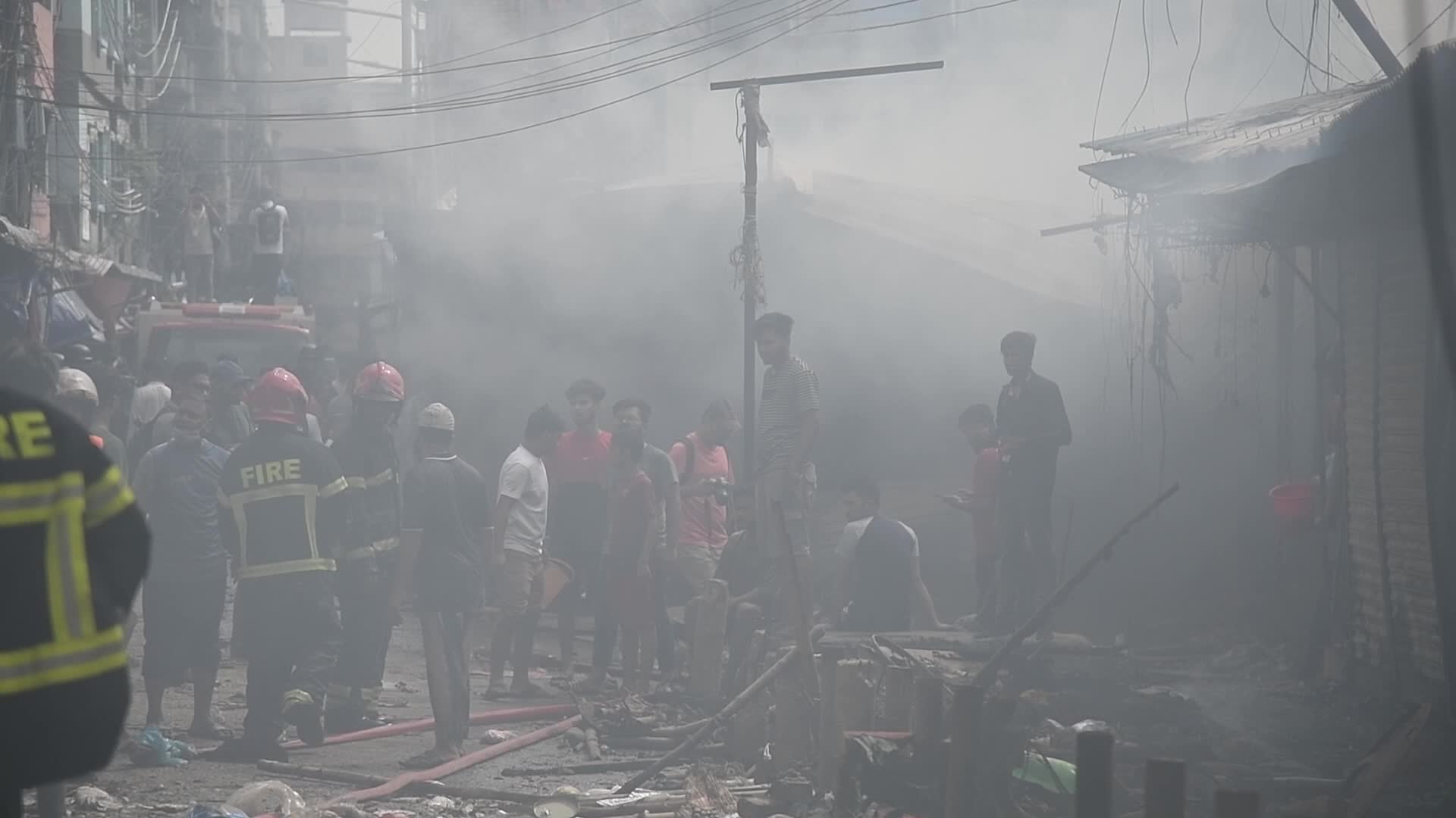 Fire in Dhaka
