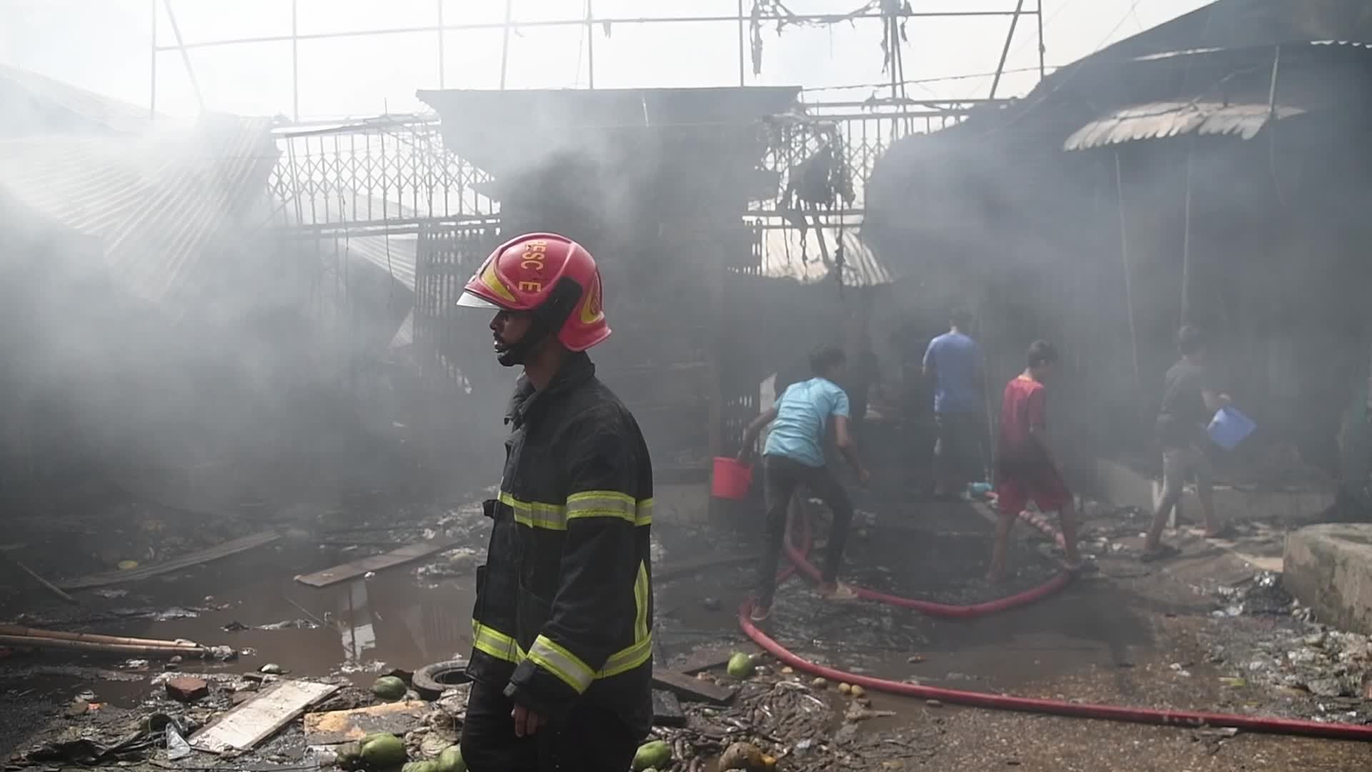 Fire in Dhaka