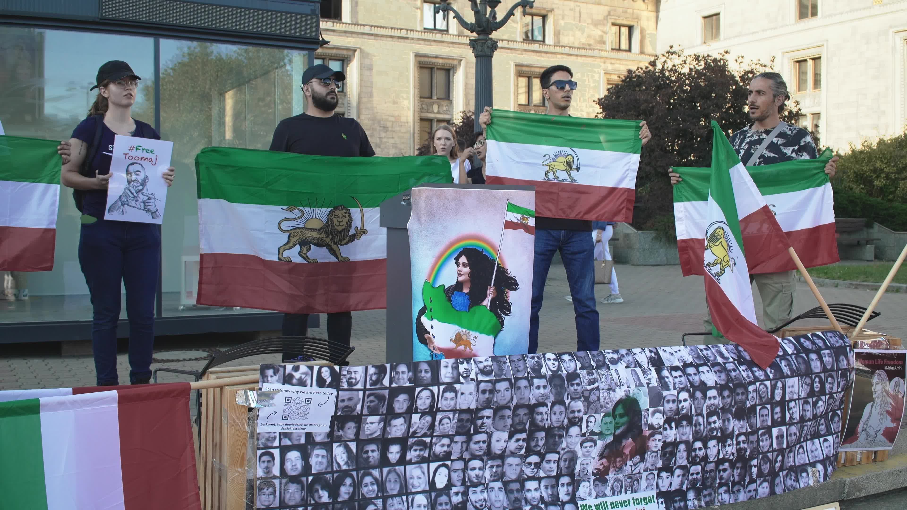 Mahsa Amini Commemoration Rally in Warsaw