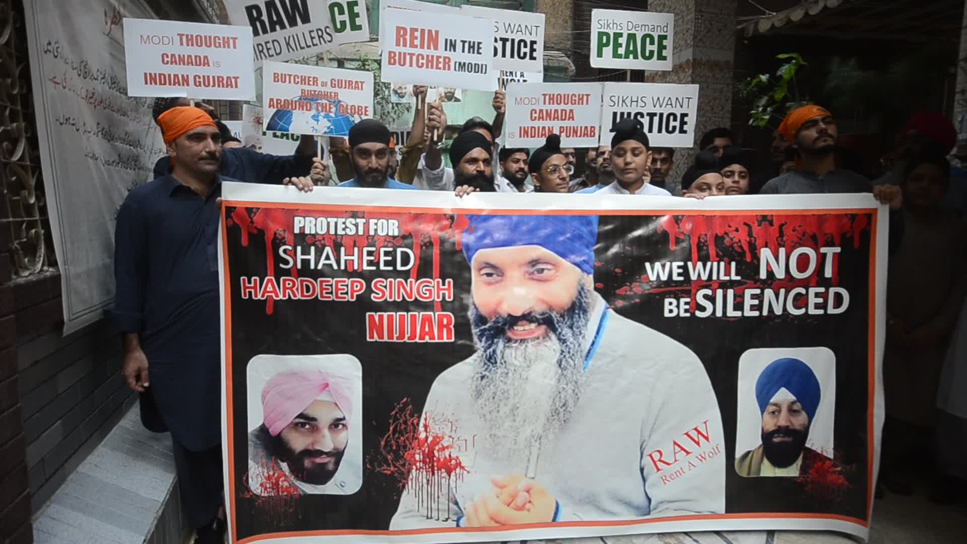 Sikh community protests against murder of Hardeep Singh Nijjar at Surrey, Canada
