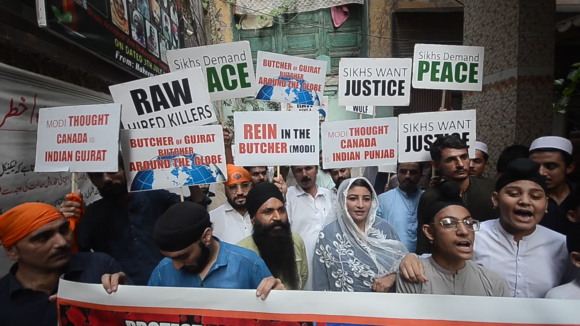 Sikh community protests against murder of Hardeep Singh Nijjar at Surrey, Canada
