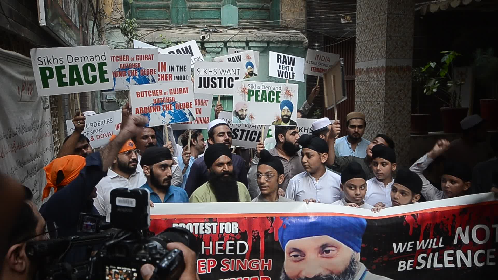 Sikh community protests against murder of Hardeep Singh Nijjar at Surrey, Canada
