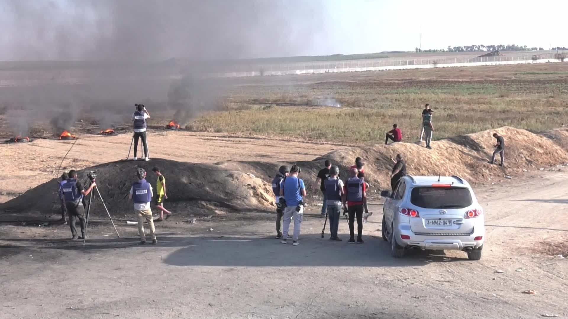 Clashes In Gaza at Palestine-Israel Border