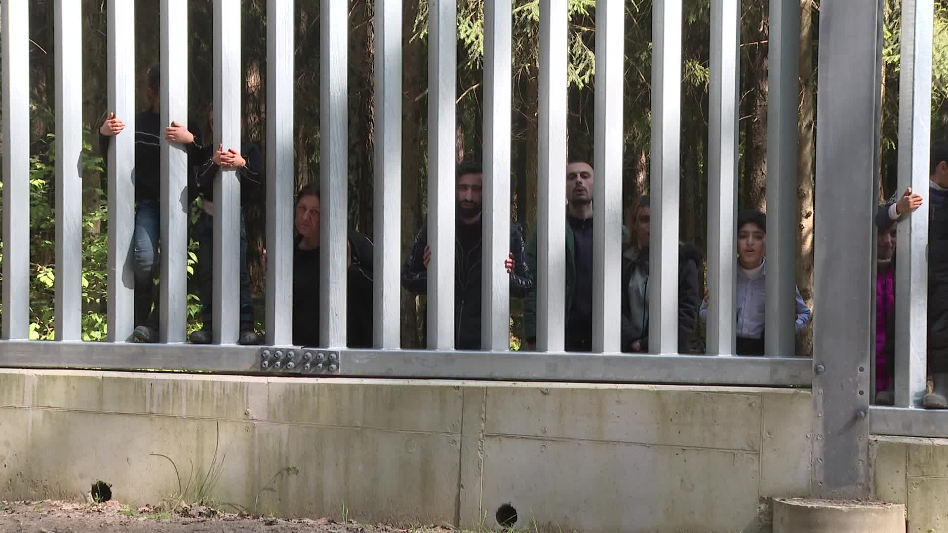 Migrants stuck at Poland's border wall with Belarus