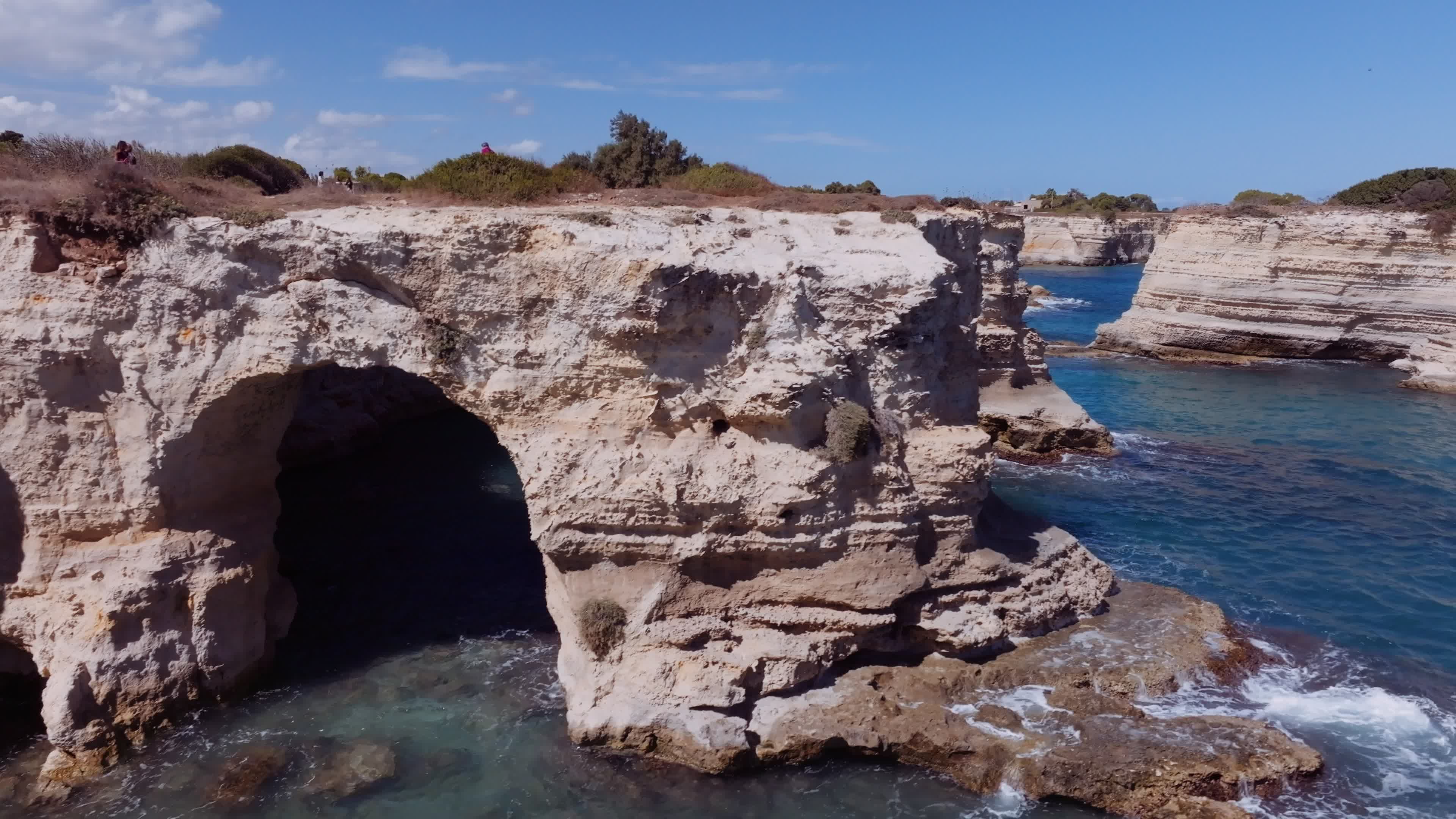 Drone View Of Faraglioni Of Sant’Andrea