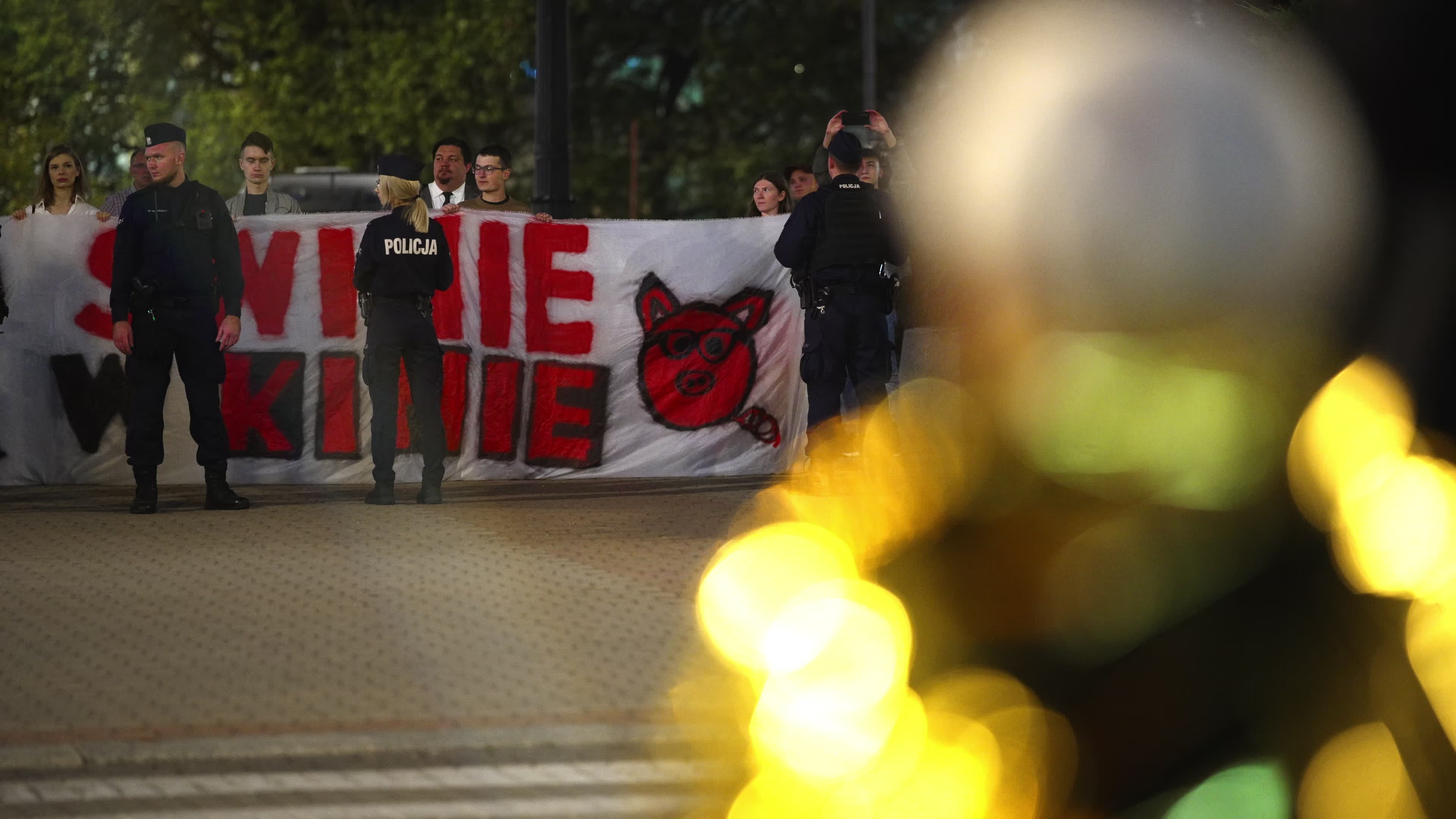 Far-right protest rally against Polish migrant drama film