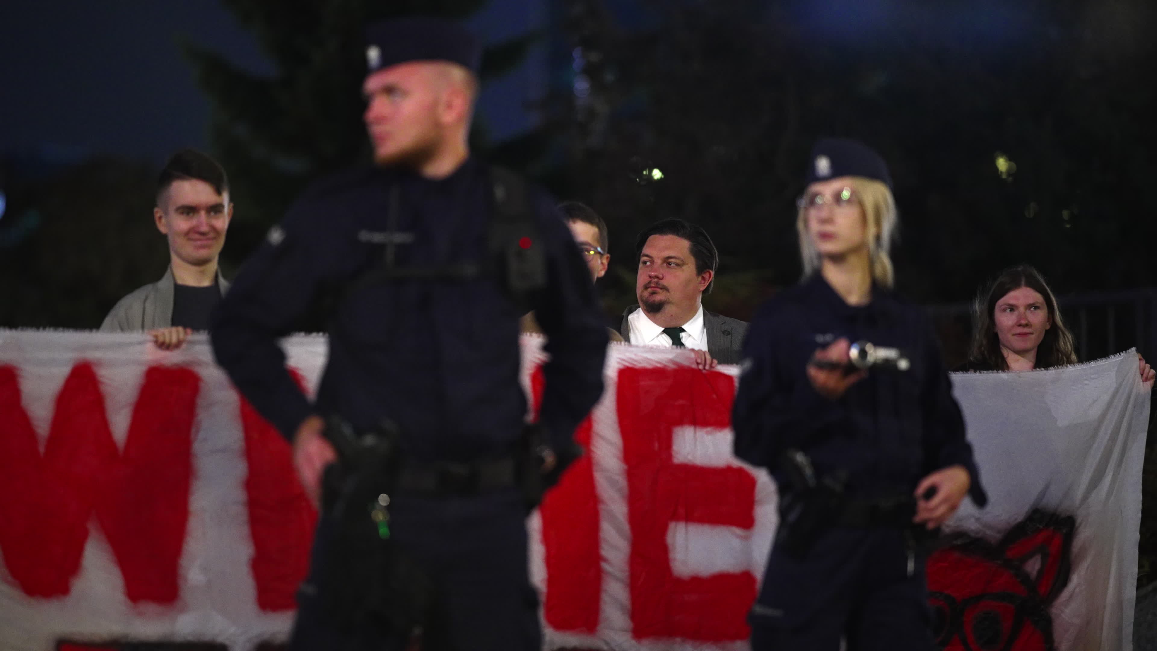 Far-right protest rally against Polish migrant drama film