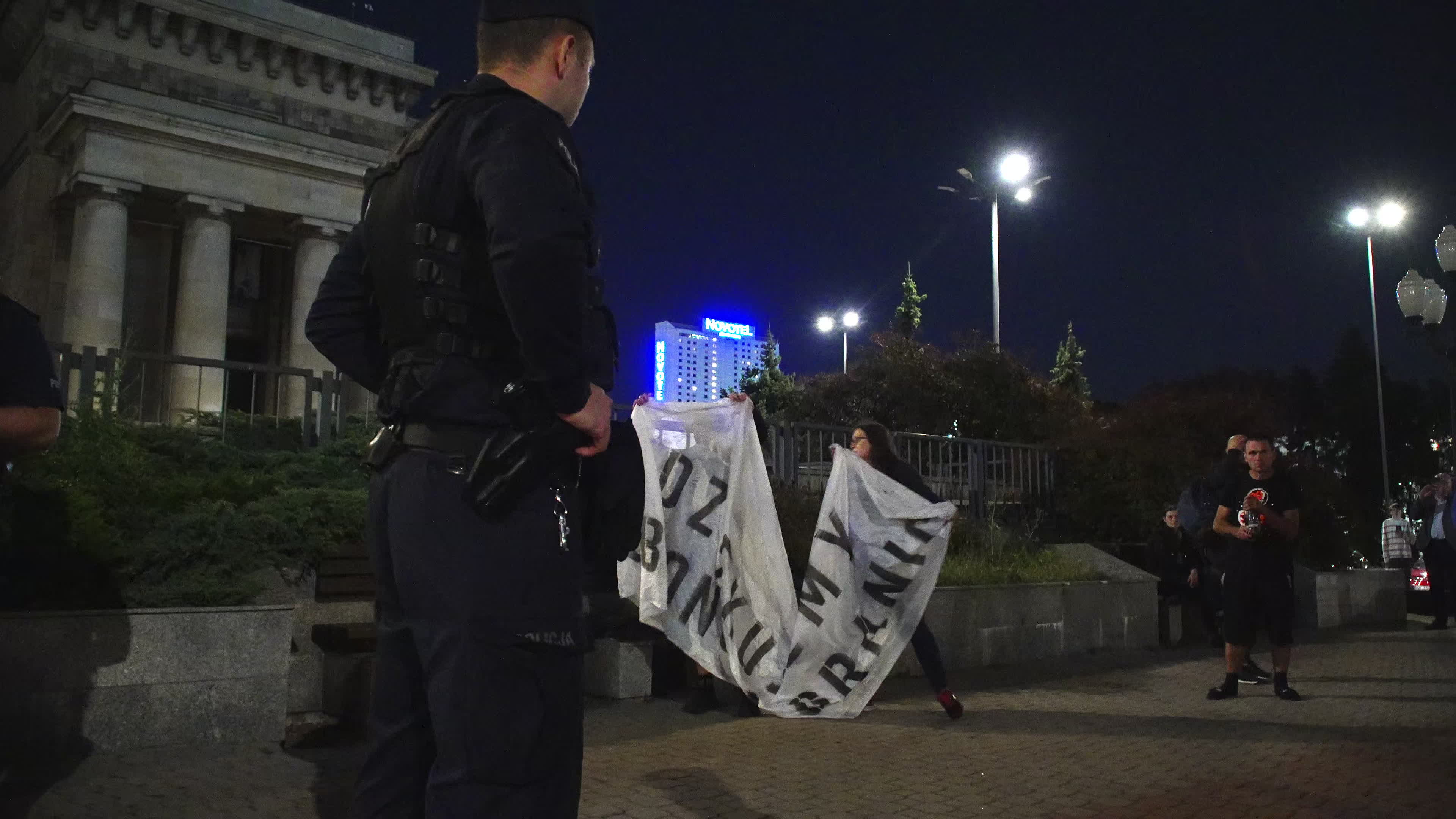 Far-right protest rally against Polish migrant drama film