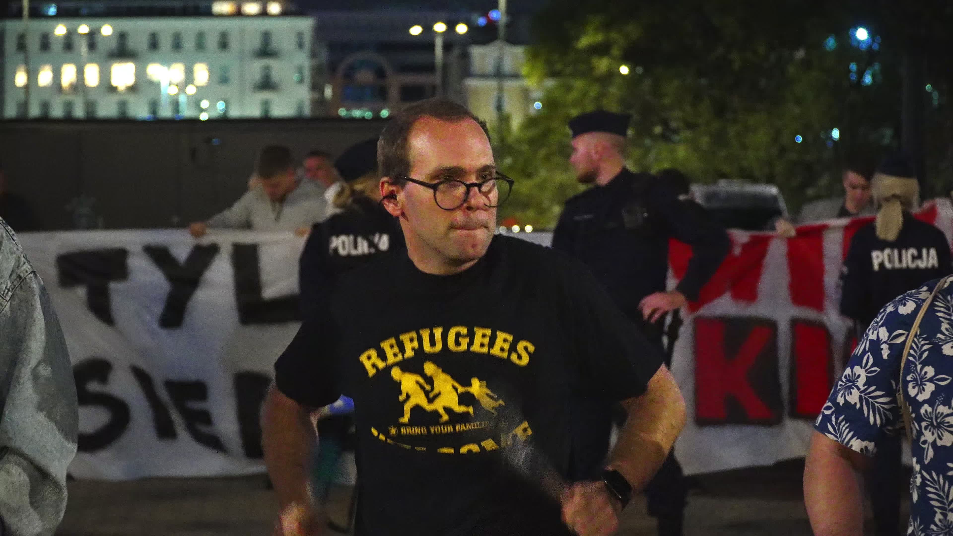 Far-right protest rally against Polish migrant drama film
