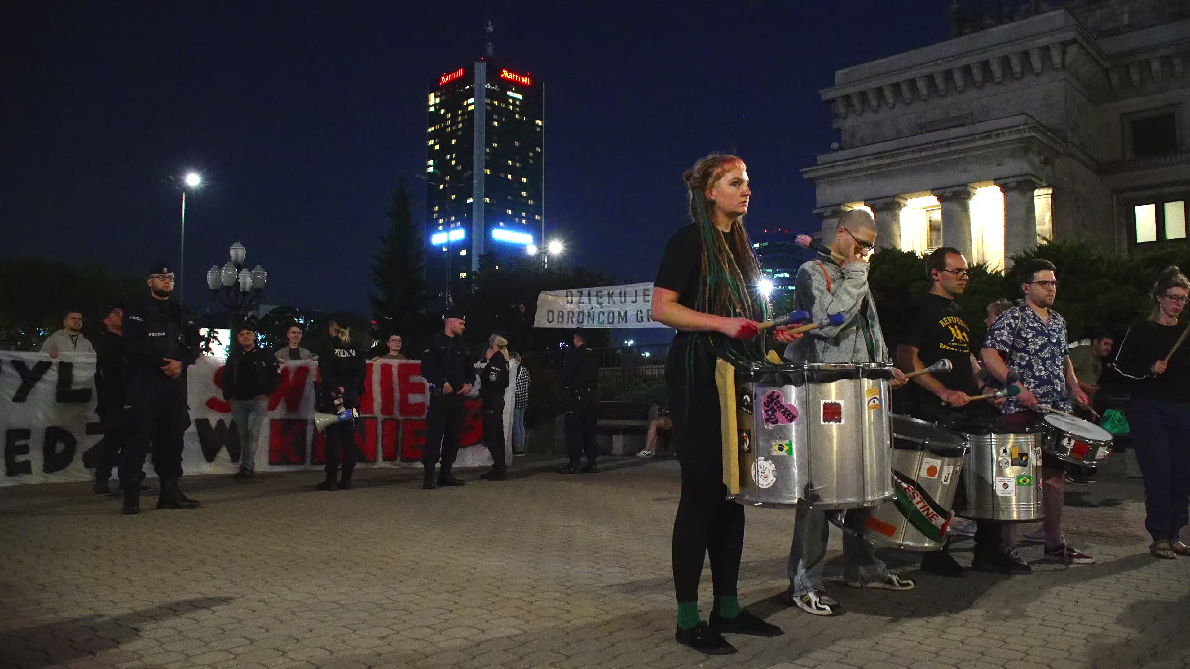 Far-right protest rally against Polish migrant drama film