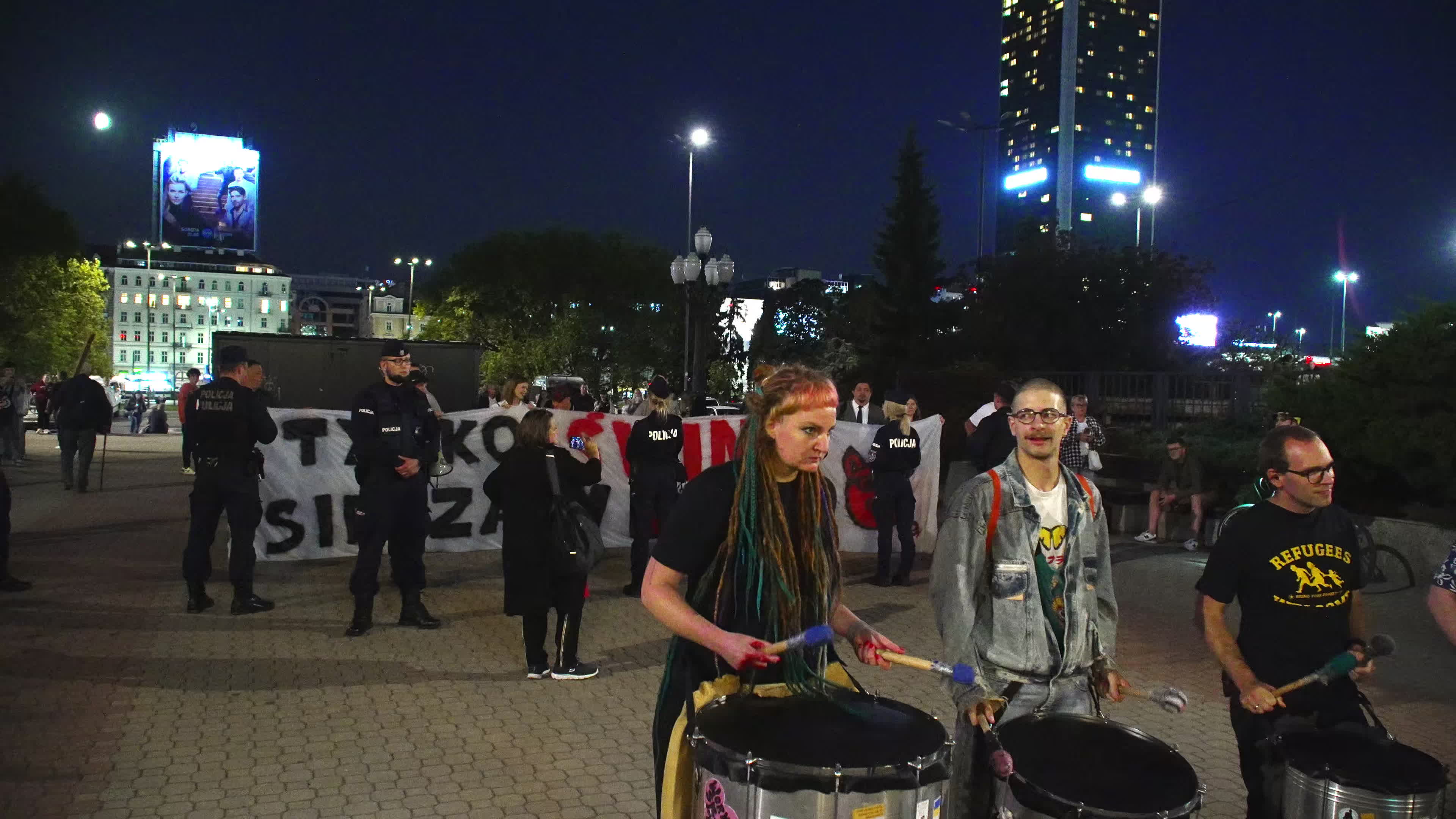 Far-right protest rally against Polish migrant drama film