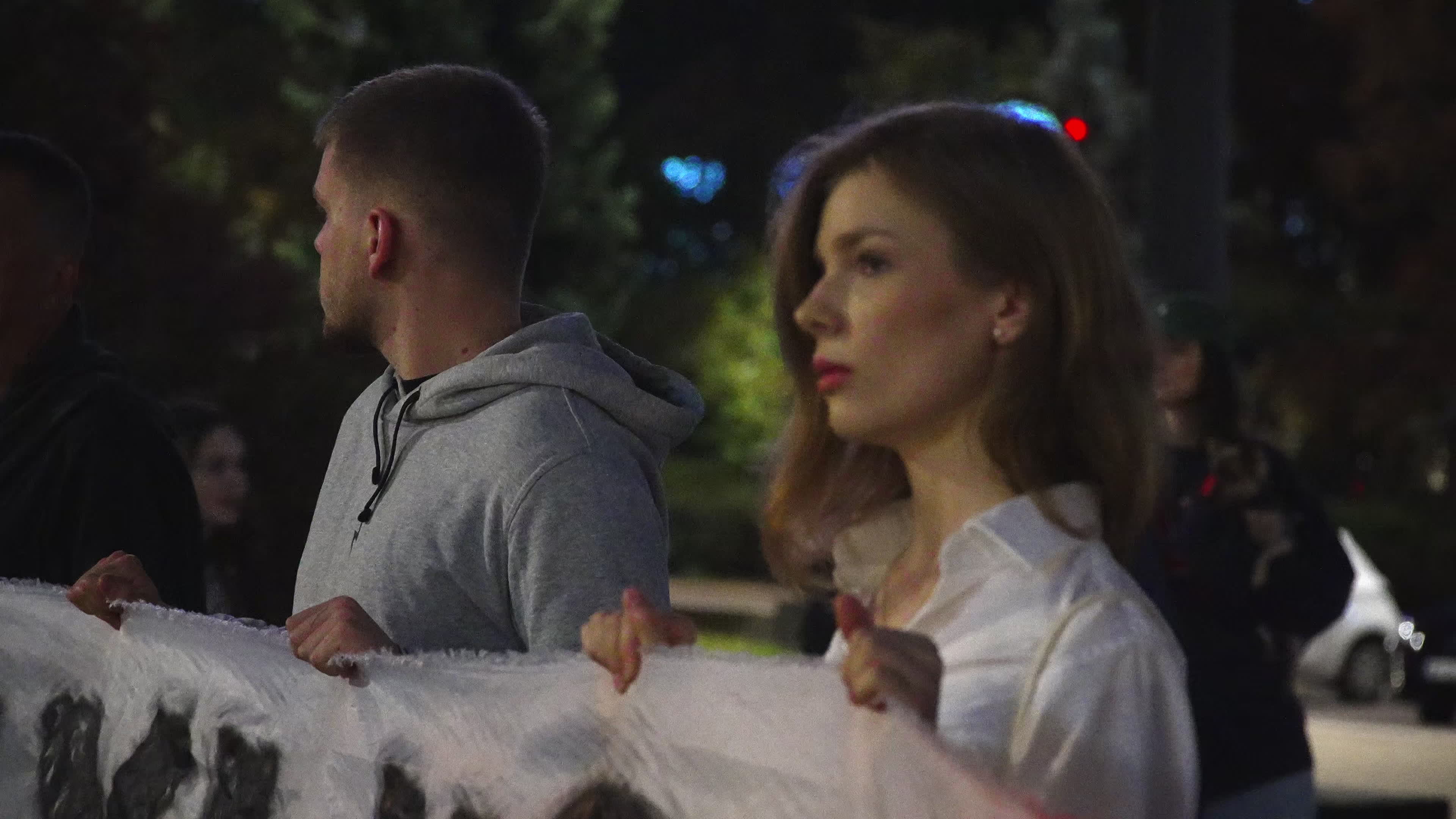 Far-right protest rally against Polish migrant drama film
