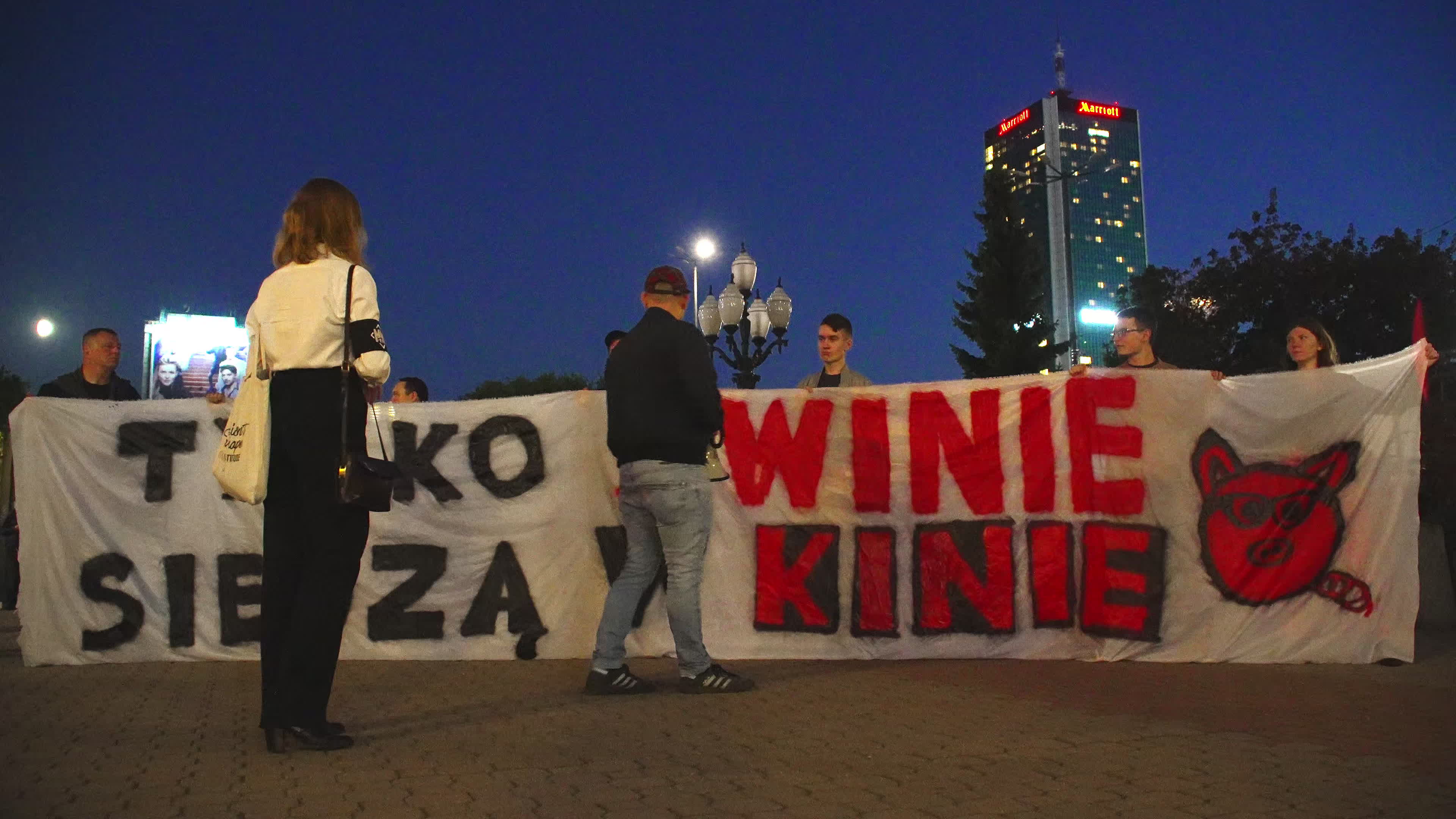Far-right protest rally against Polish migrant drama film